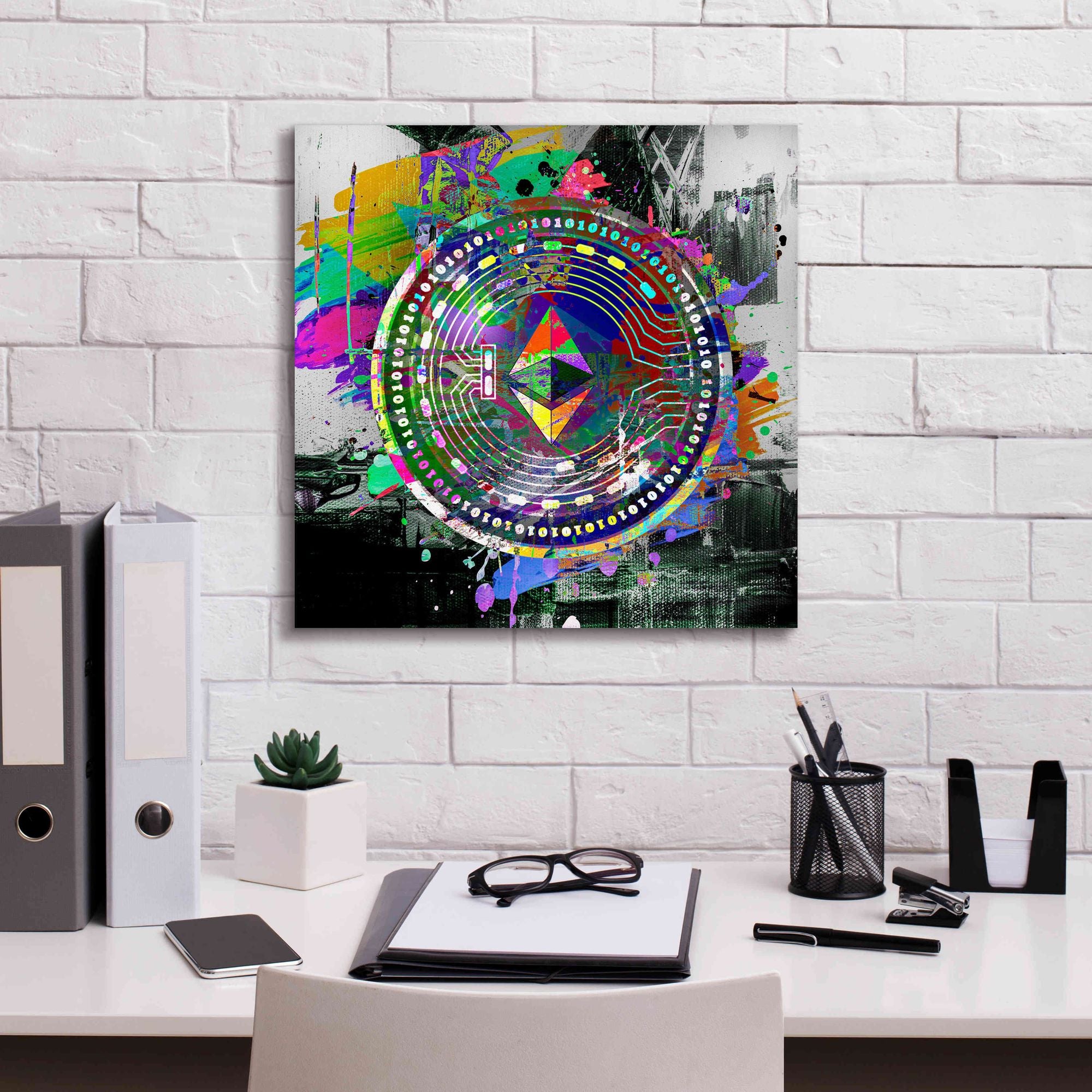 'Ethereum The Predator' by Portfolio Giclee Canvas Wall Art,18x18