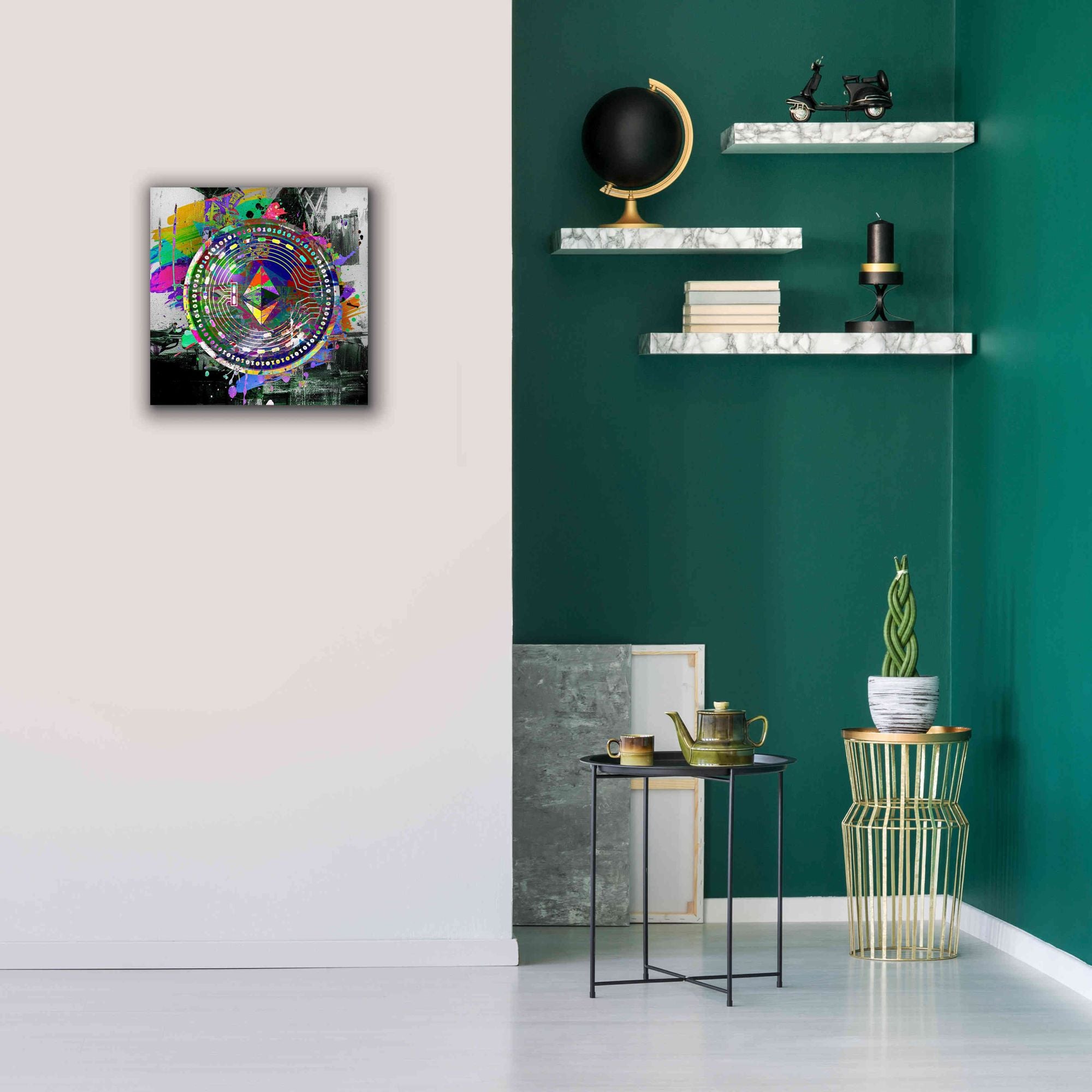 'Ethereum The Predator' by Portfolio Giclee Canvas Wall Art,18x18