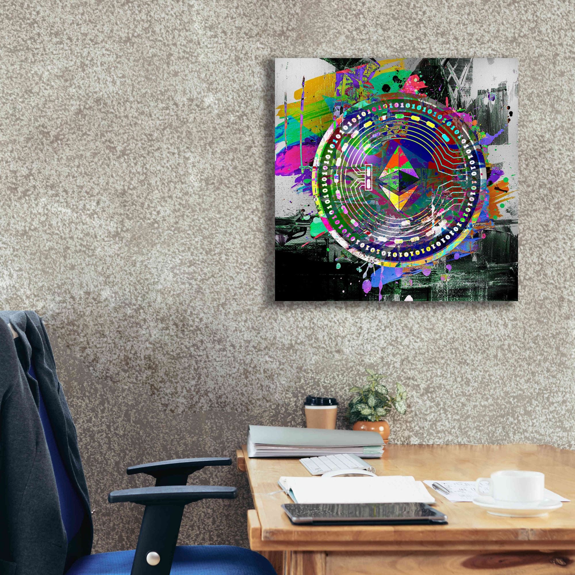 'Ethereum The Predator' by Portfolio Giclee Canvas Wall Art,26x26