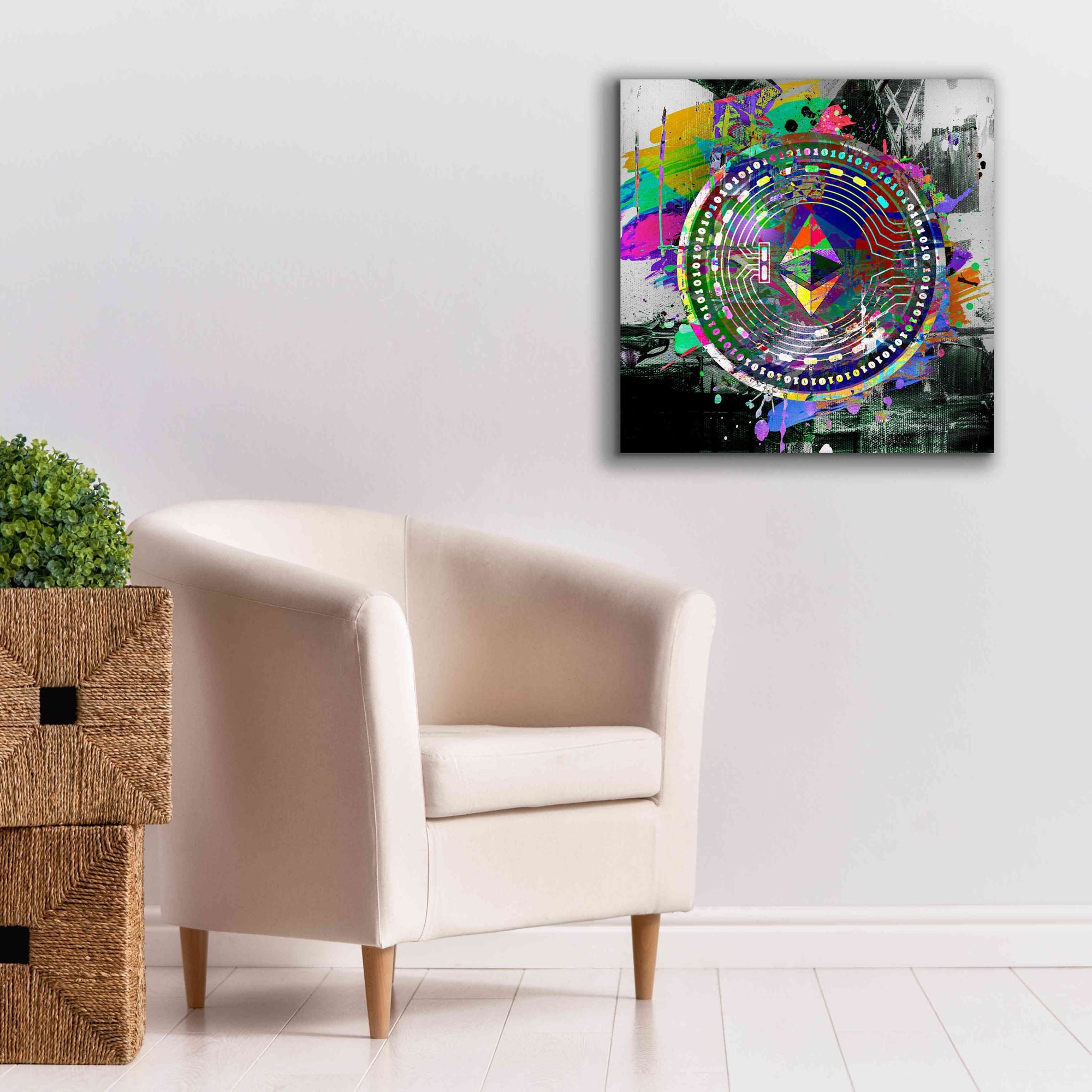 'Ethereum The Predator' by Portfolio Giclee Canvas Wall Art,26x26