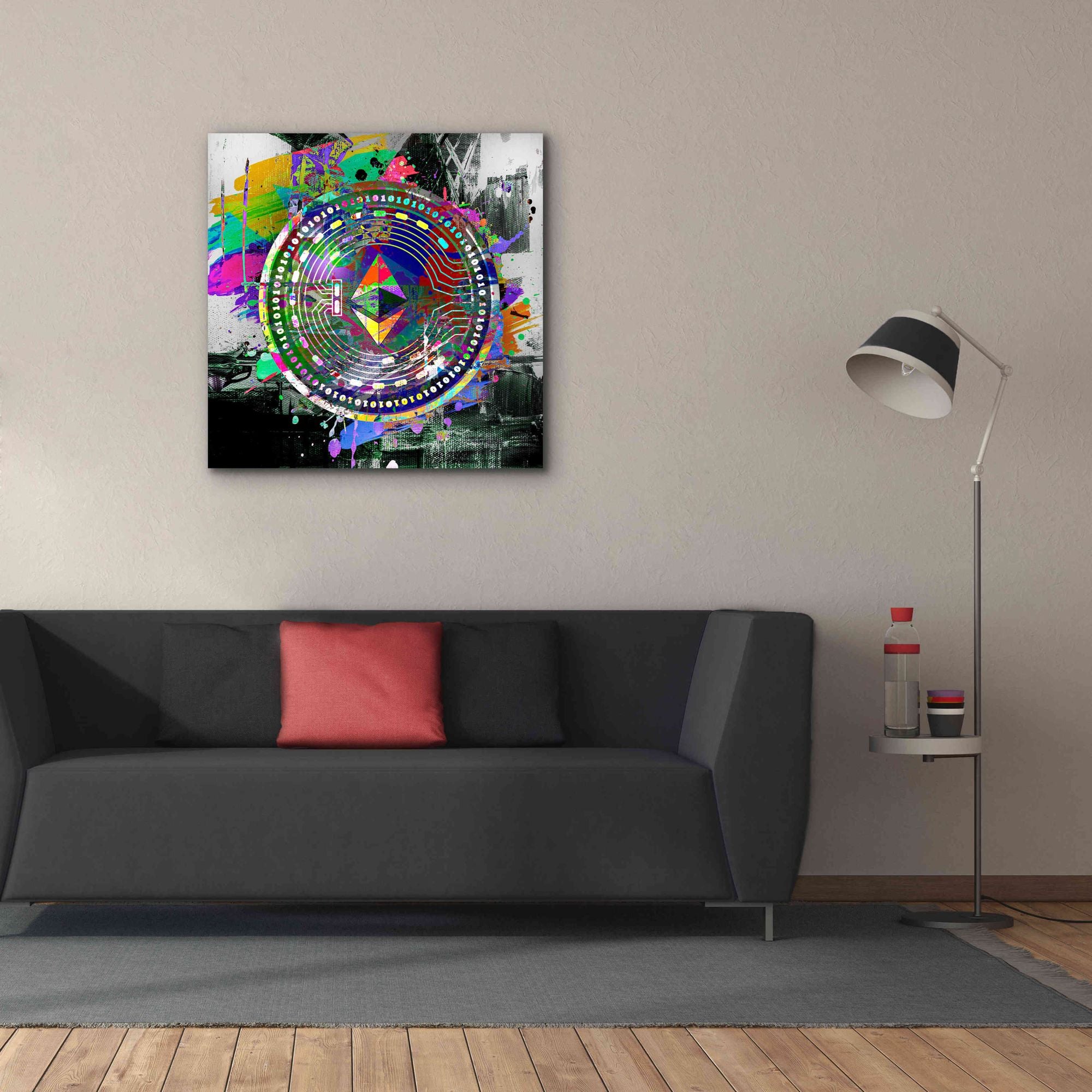 'Ethereum The Predator' by Portfolio Giclee Canvas Wall Art,37x37