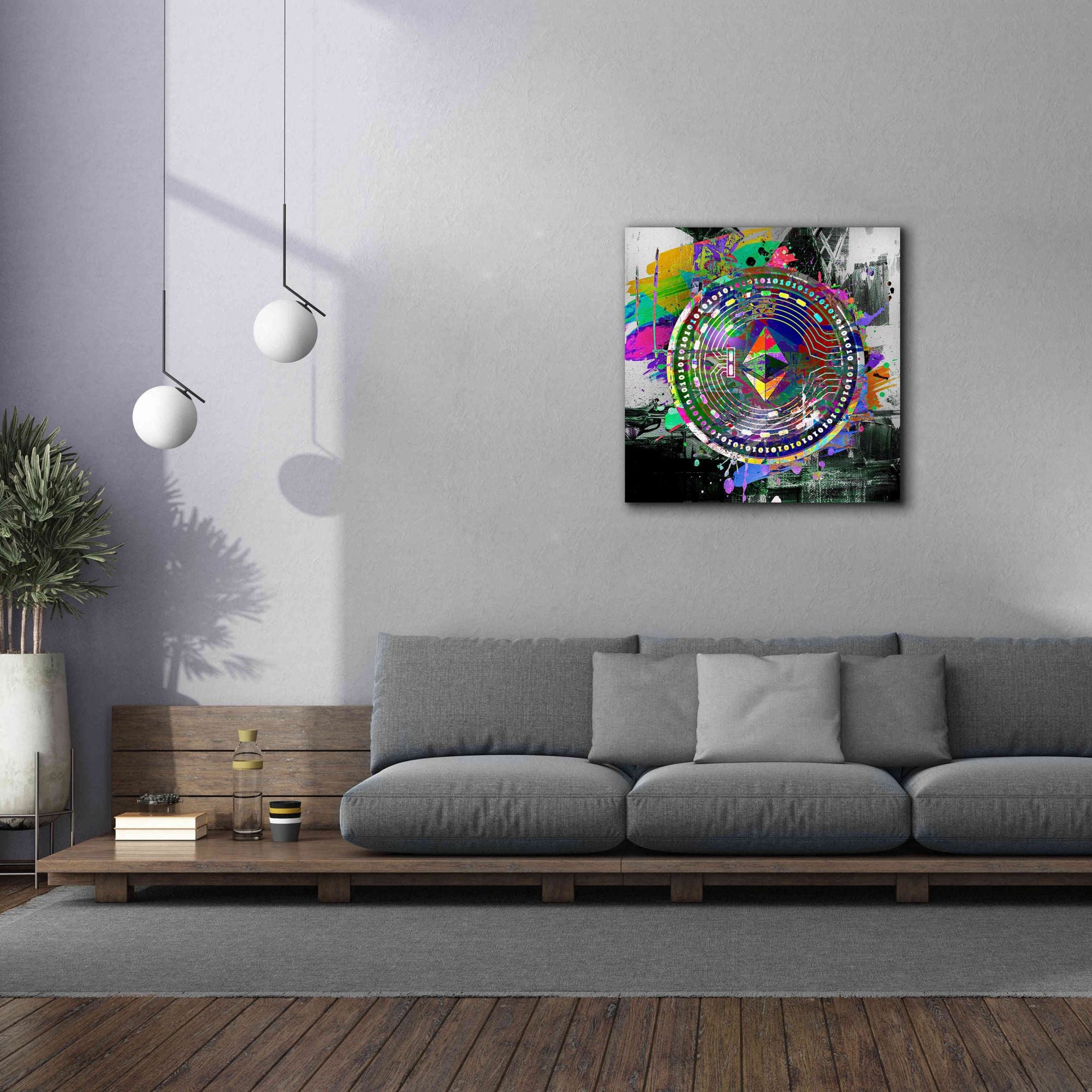 'Ethereum The Predator' by Portfolio Giclee Canvas Wall Art,37x37