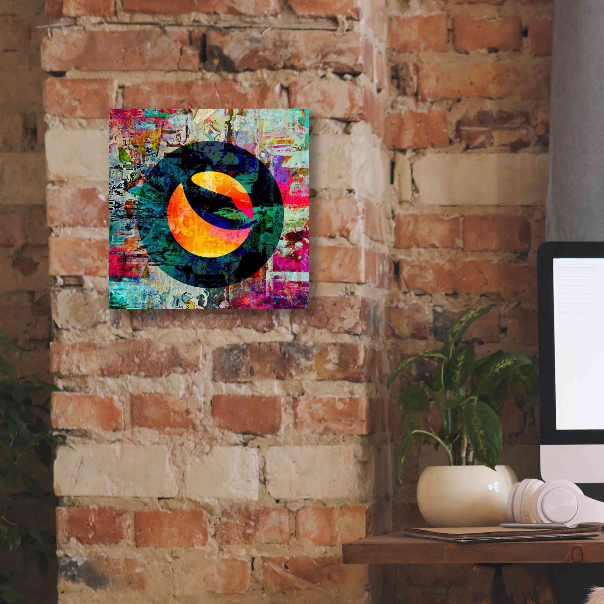 'Luna Terra Crypto In Color' by Portfolio Giclee Canvas Wall Art,12x12