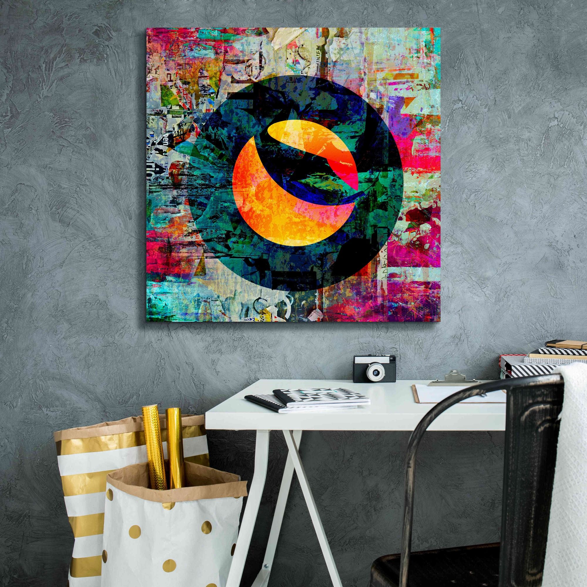 'Luna Terra Crypto In Color' by Portfolio Giclee Canvas Wall Art,26x26