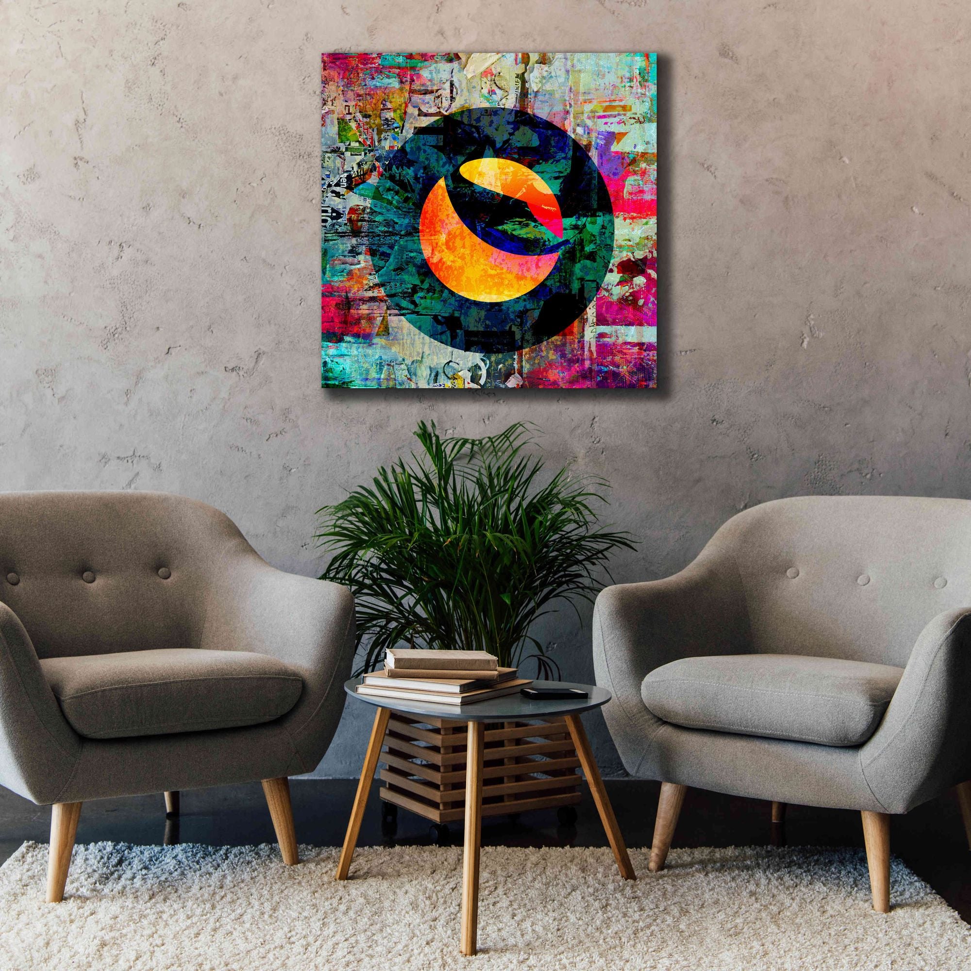 'Luna Terra Crypto In Color' by Portfolio Giclee Canvas Wall Art,37x37