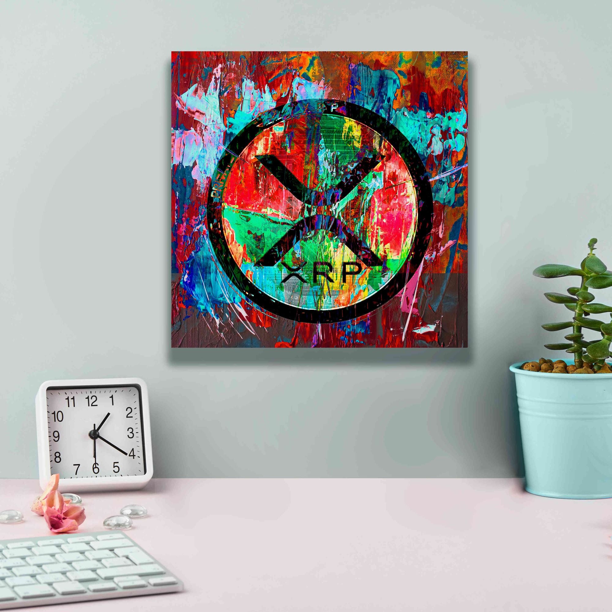 'Xrp Crypto In Color' by Portfolio Giclee Canvas Wall Art,12x12