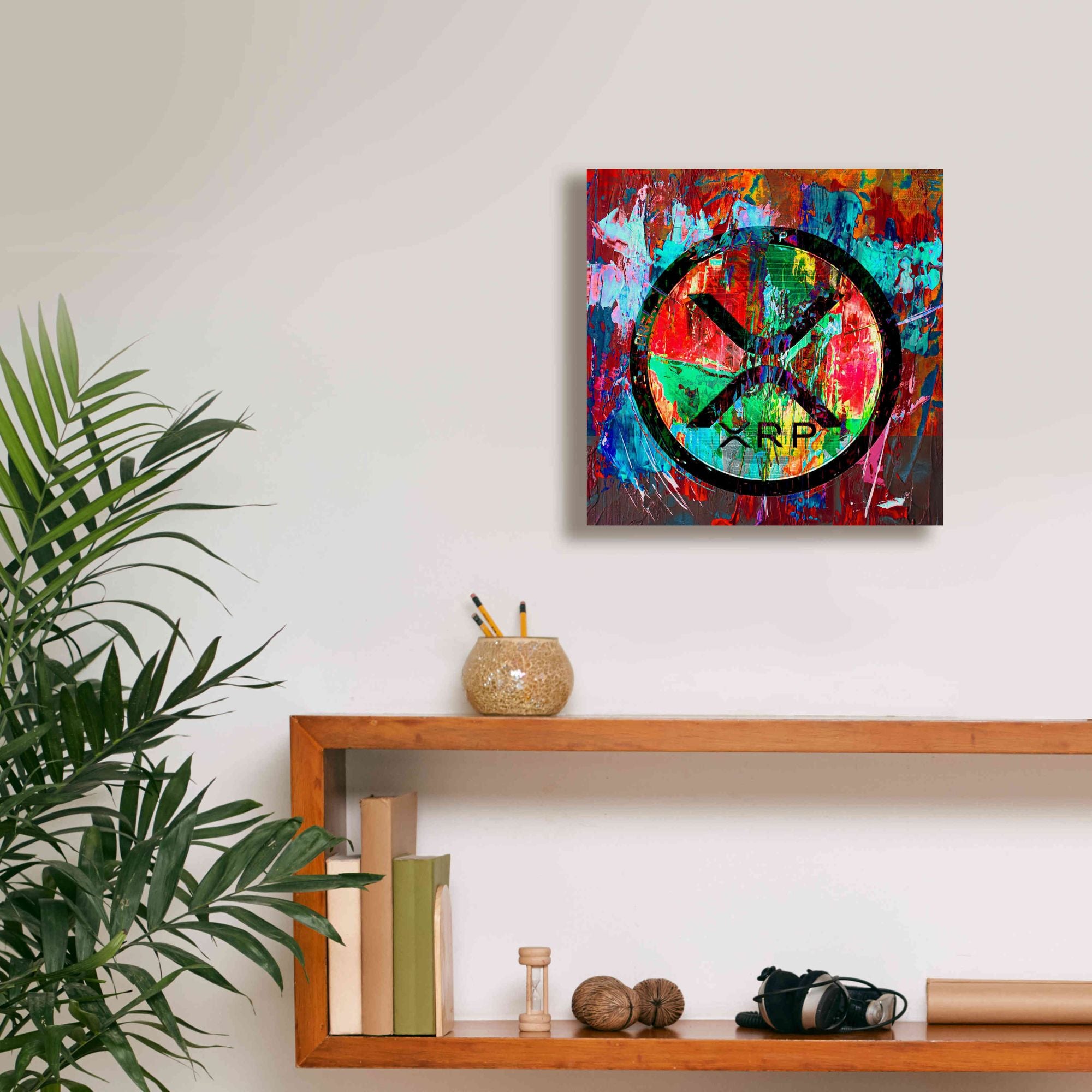 'Xrp Crypto In Color' by Portfolio Giclee Canvas Wall Art,12x12