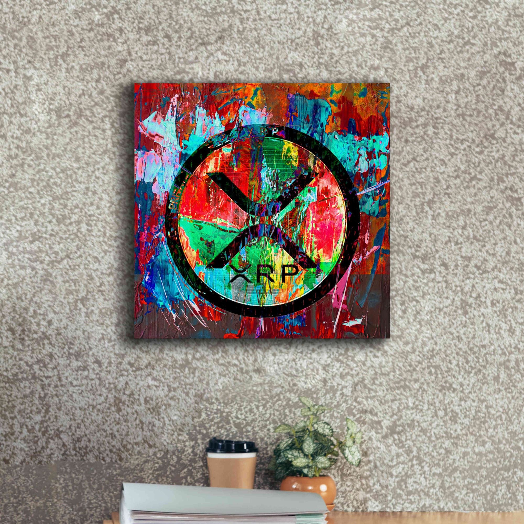 'Xrp Crypto In Color' by Portfolio Giclee Canvas Wall Art,18x18