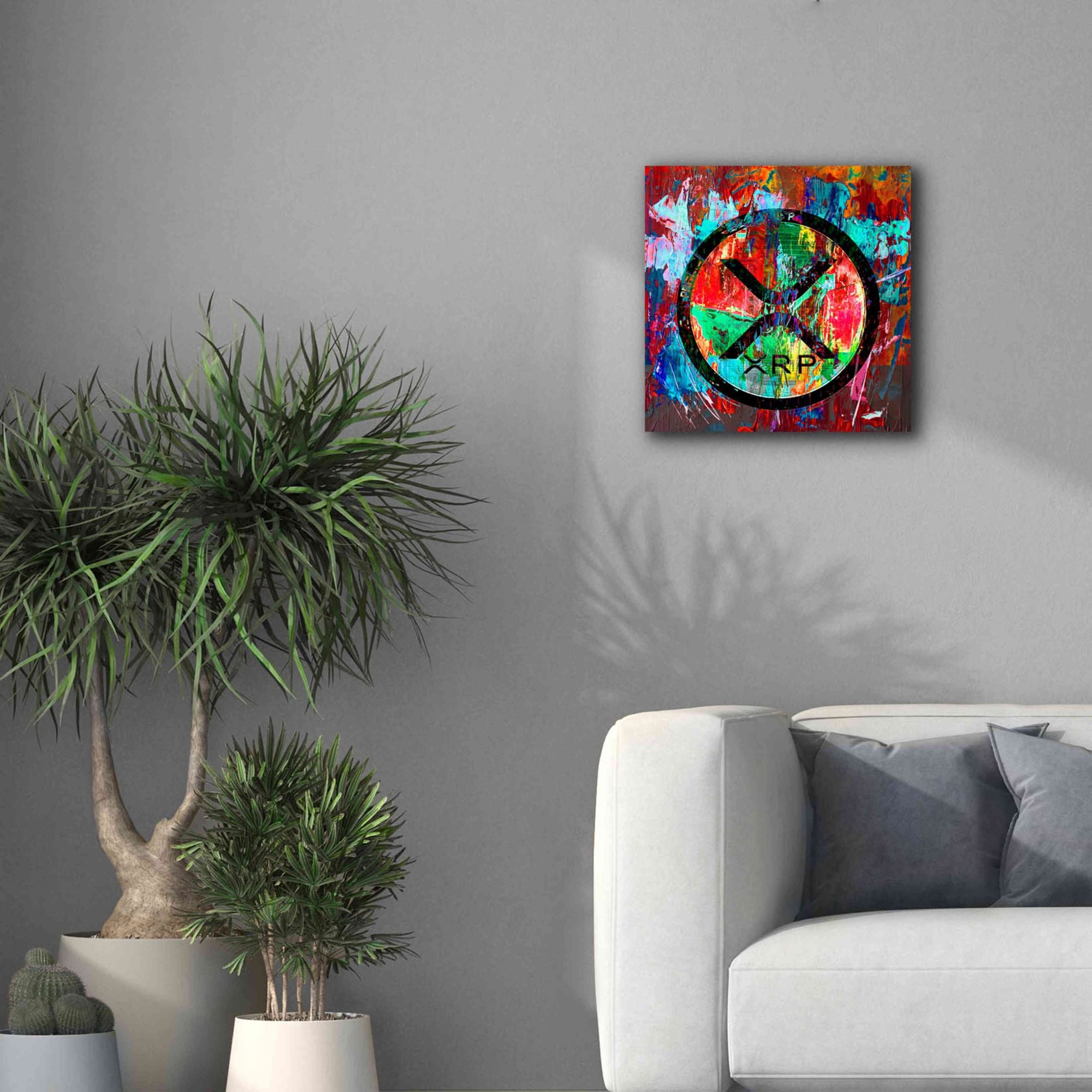 'Xrp Crypto In Color' by Portfolio Giclee Canvas Wall Art,18x18