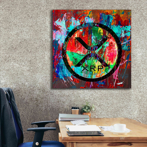 Image of 'Xrp Crypto In Color' by Portfolio Giclee Canvas Wall Art,37x37