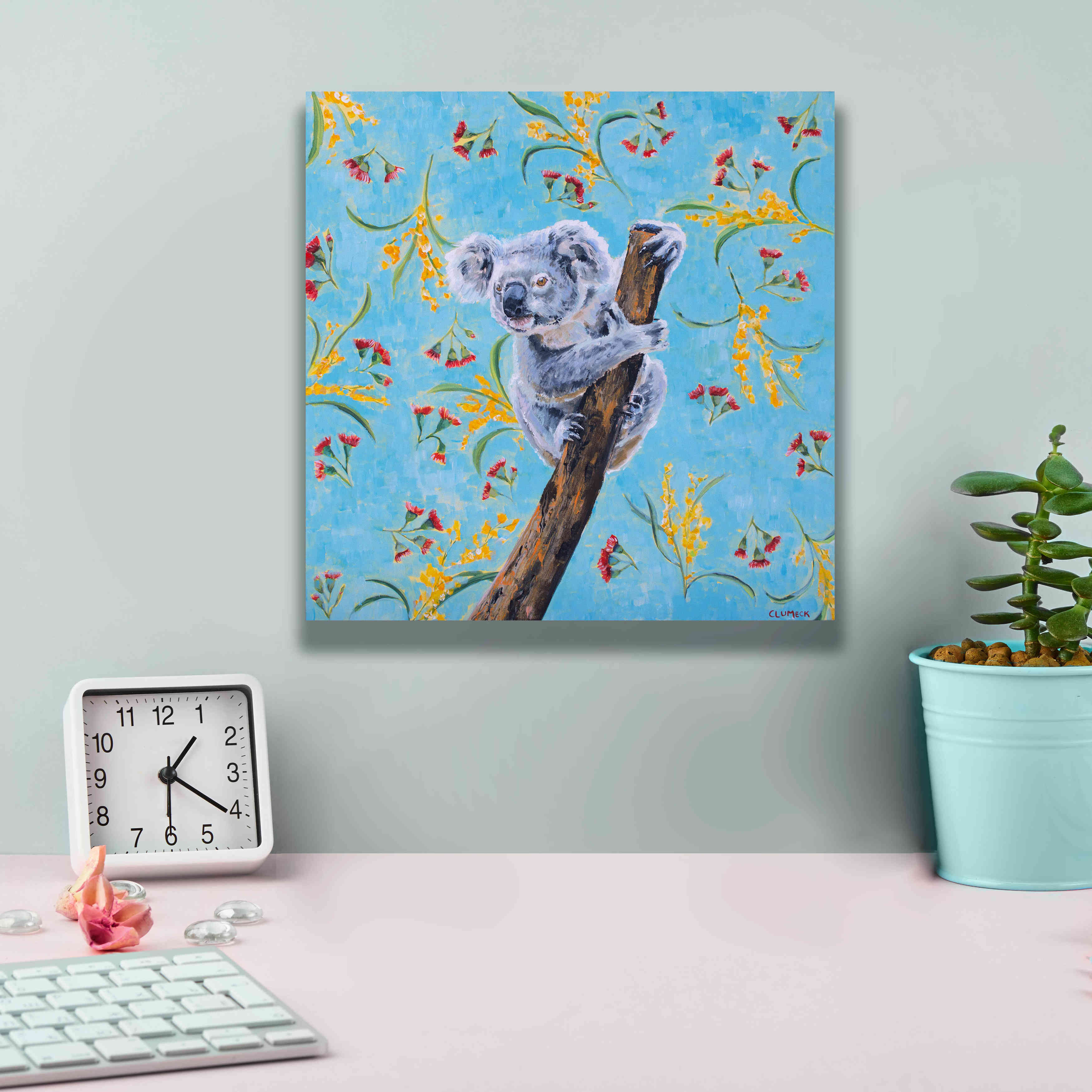 'Koala by Alana Clumeck Giclee Canvas Wall Art,12x12