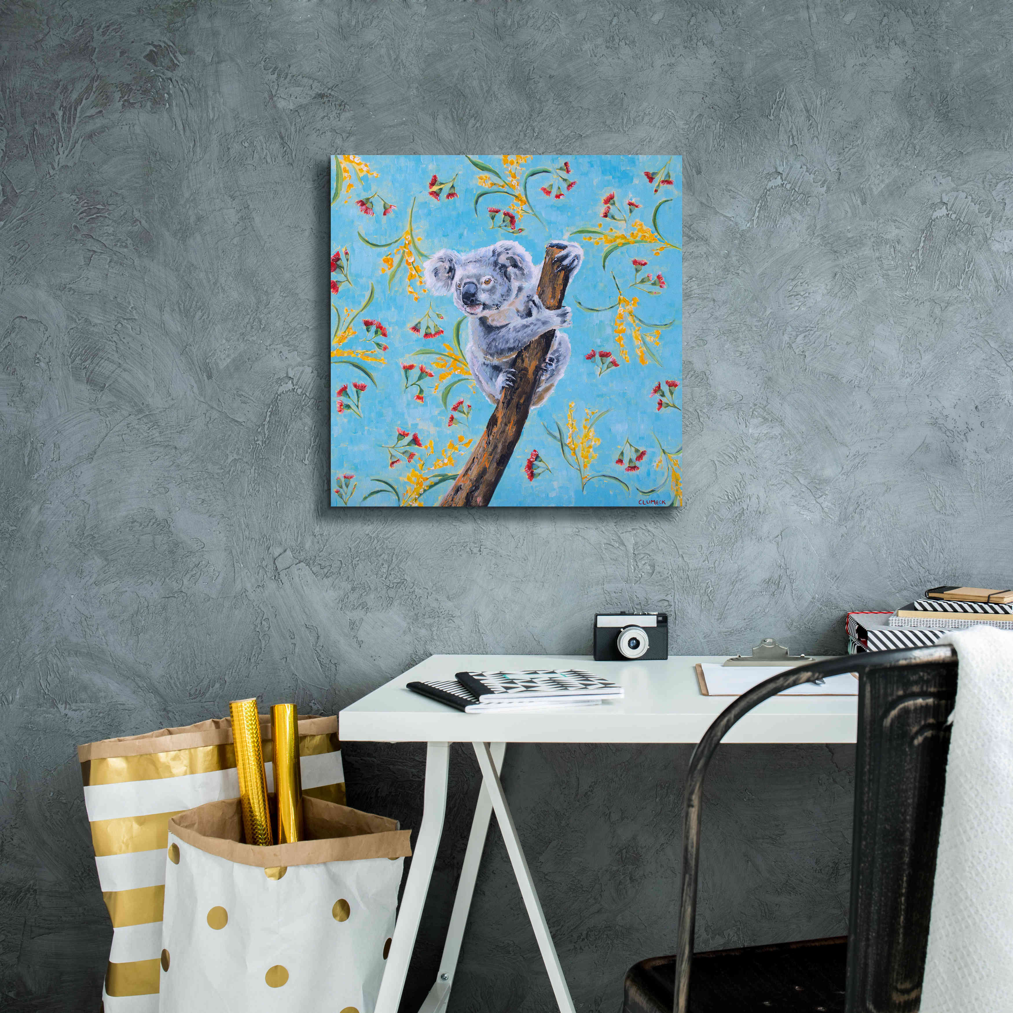 'Koala by Alana Clumeck Giclee Canvas Wall Art,18x18