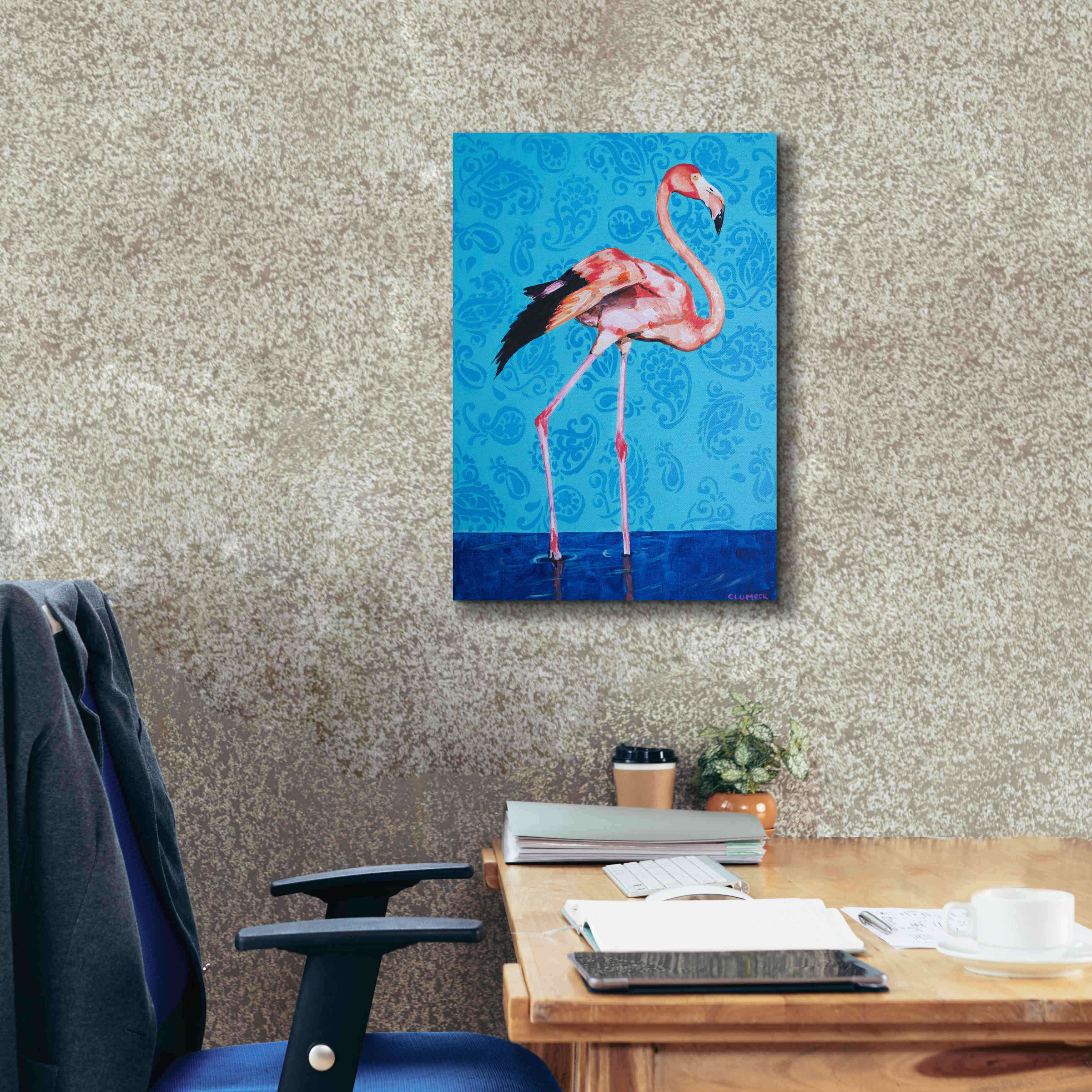 'Flamingo by Alana Clumeck Giclee Canvas Wall Art,18x26