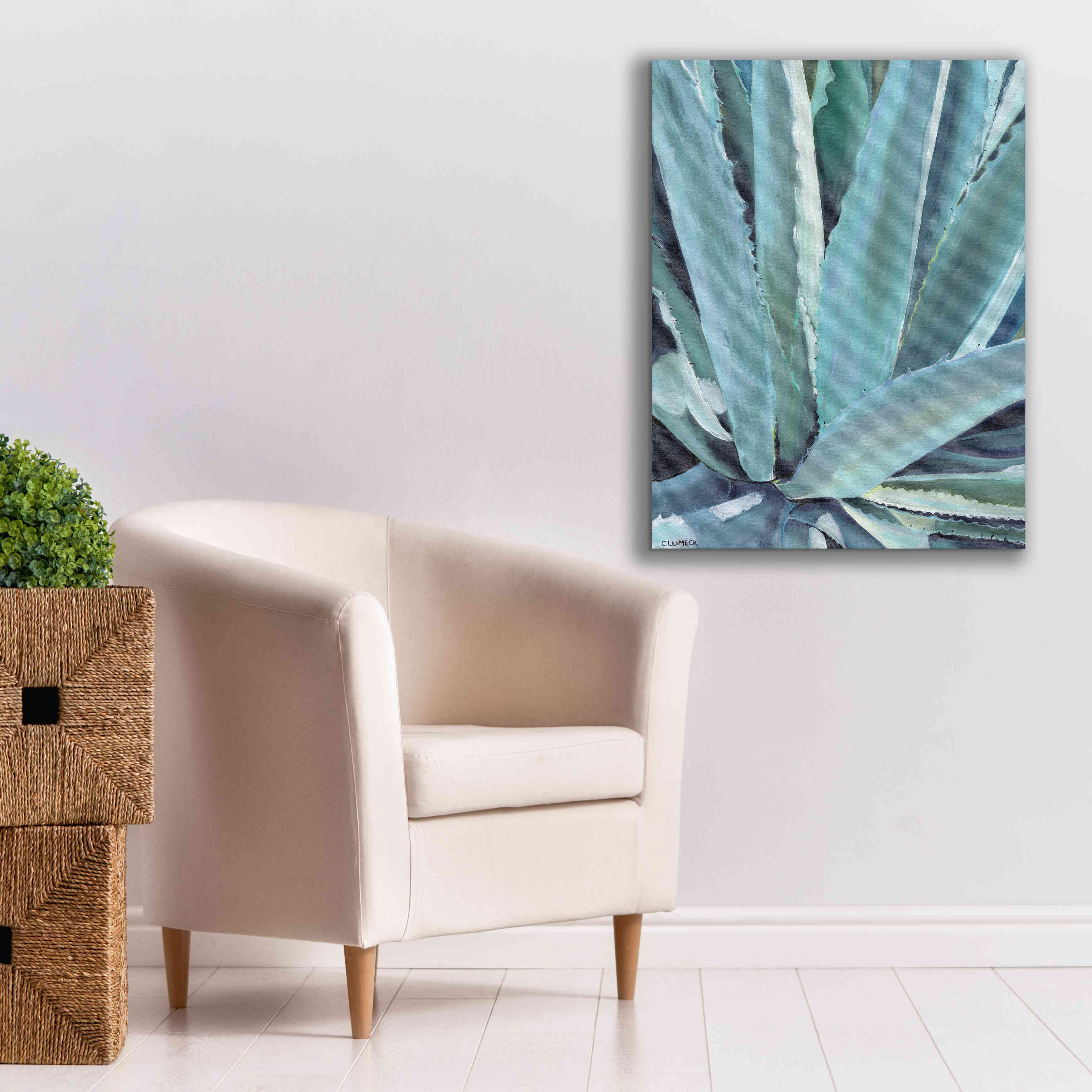 'Blue Agave by Alana Clumeck Giclee Canvas Wall Art,26x34