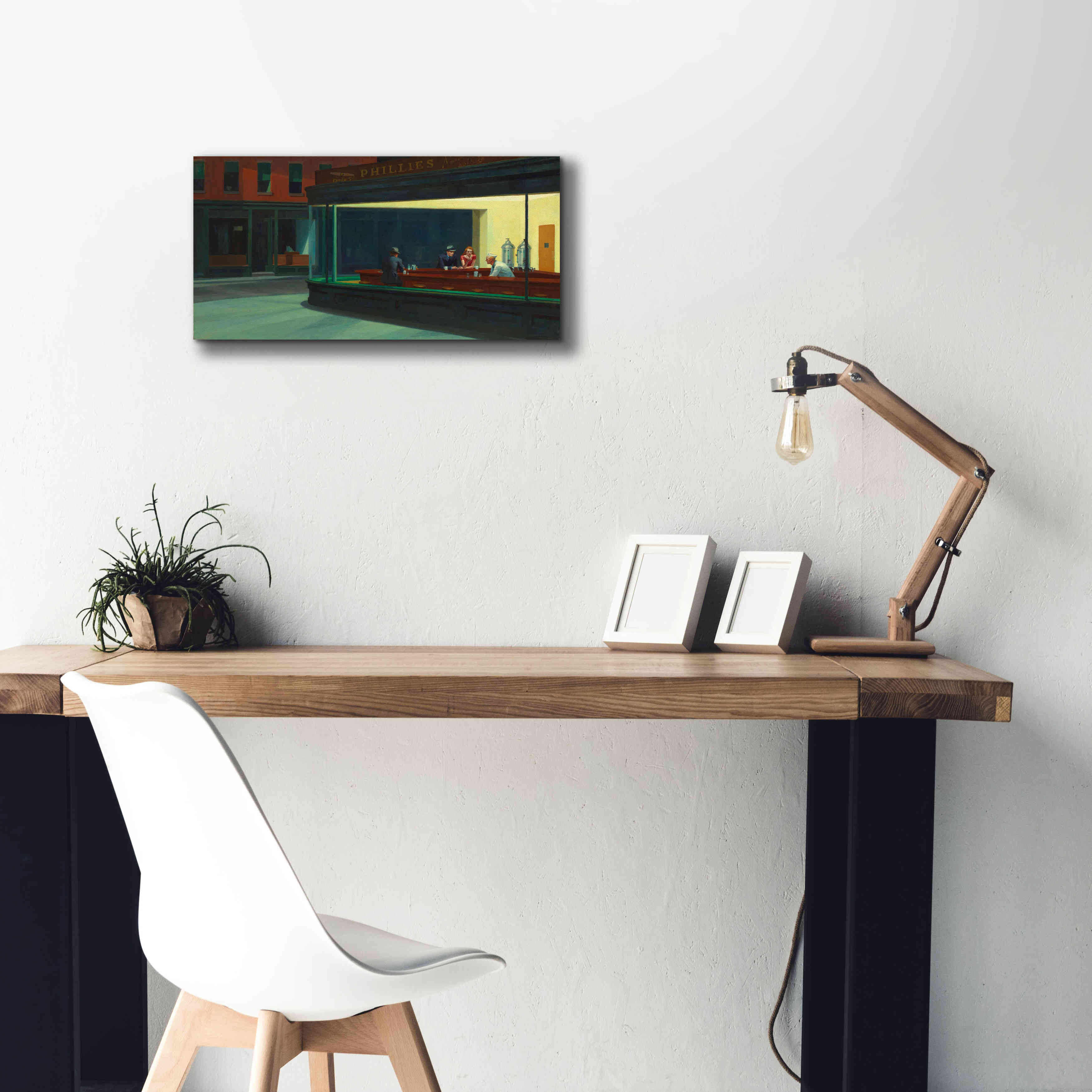 'Nighthawks, 1942' by Edward Hopper, Giclee Canvas Wall Art,24x12