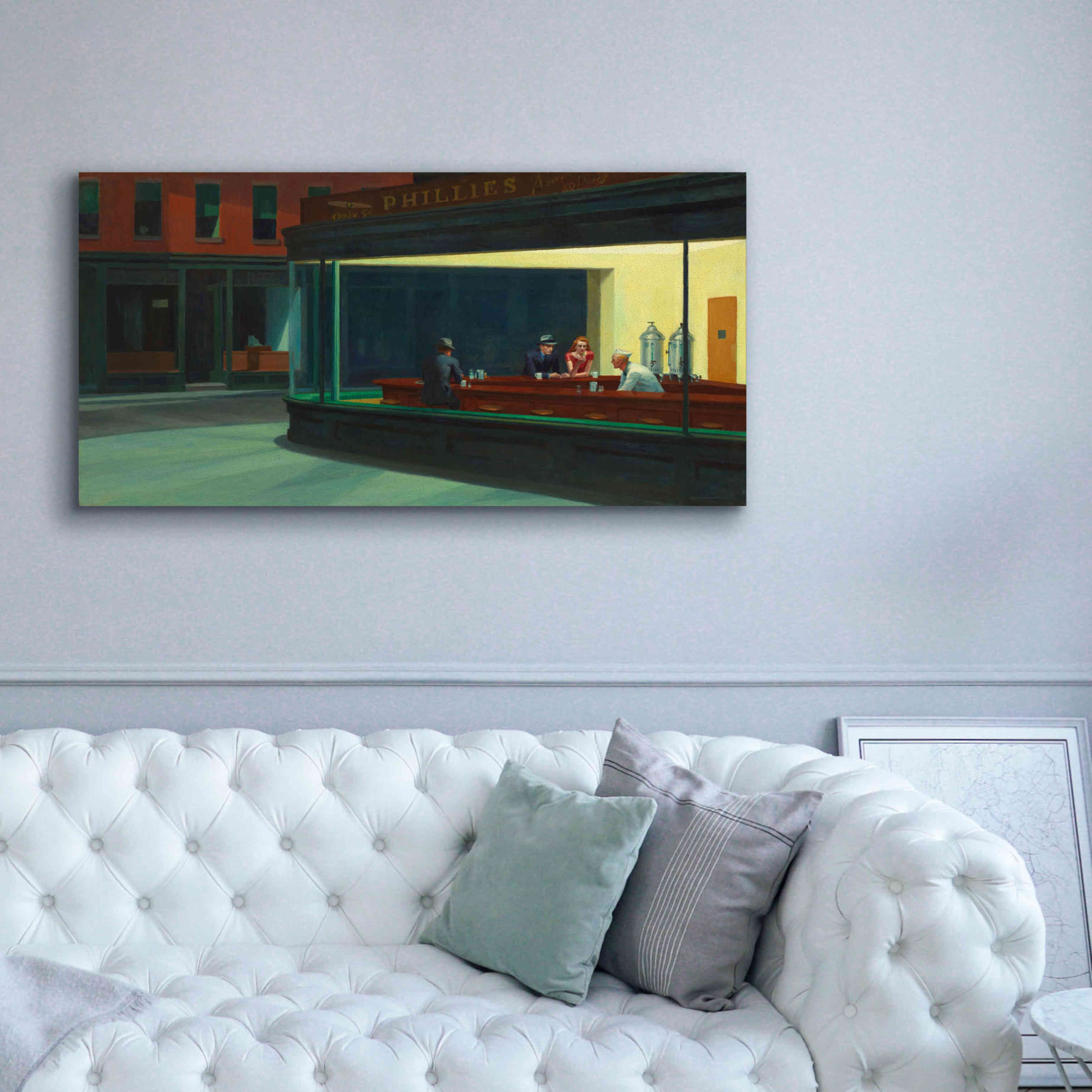 'Nighthawks, 1942' by Edward Hopper, Giclee Canvas Wall Art,60x30