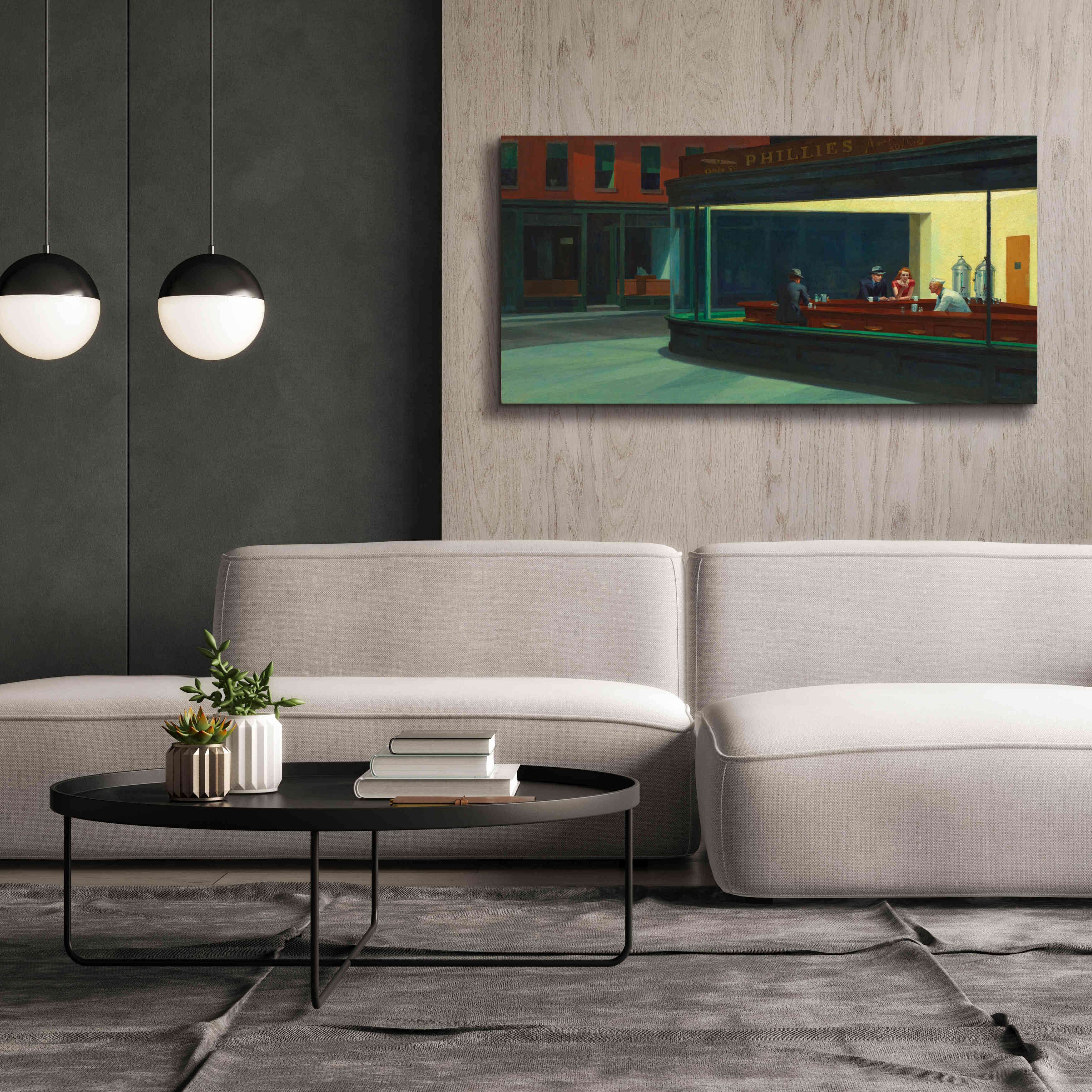 'Nighthawks, 1942' by Edward Hopper, Giclee Canvas Wall Art,60x30