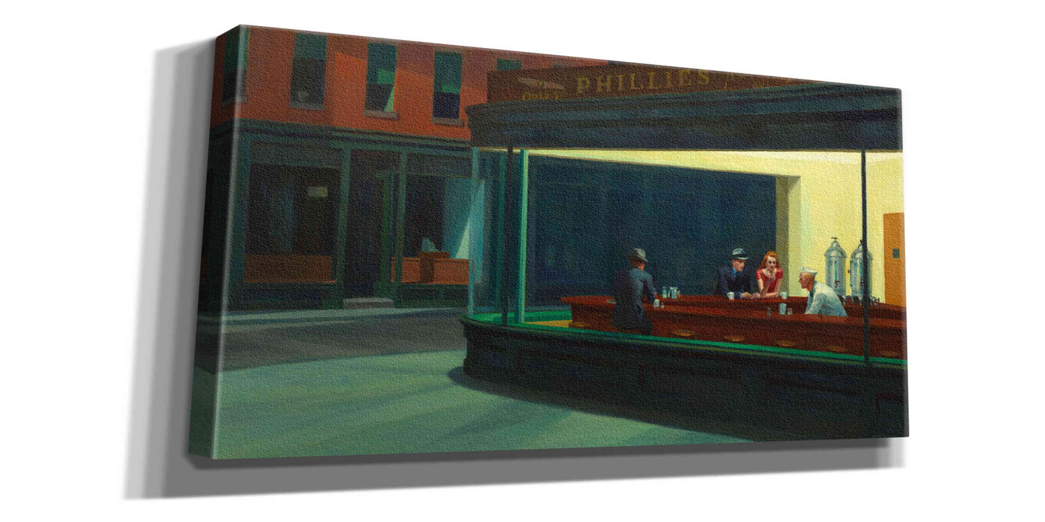 'Nighthawks, 1942' by Edward Hopper, Giclee Canvas Wall Art