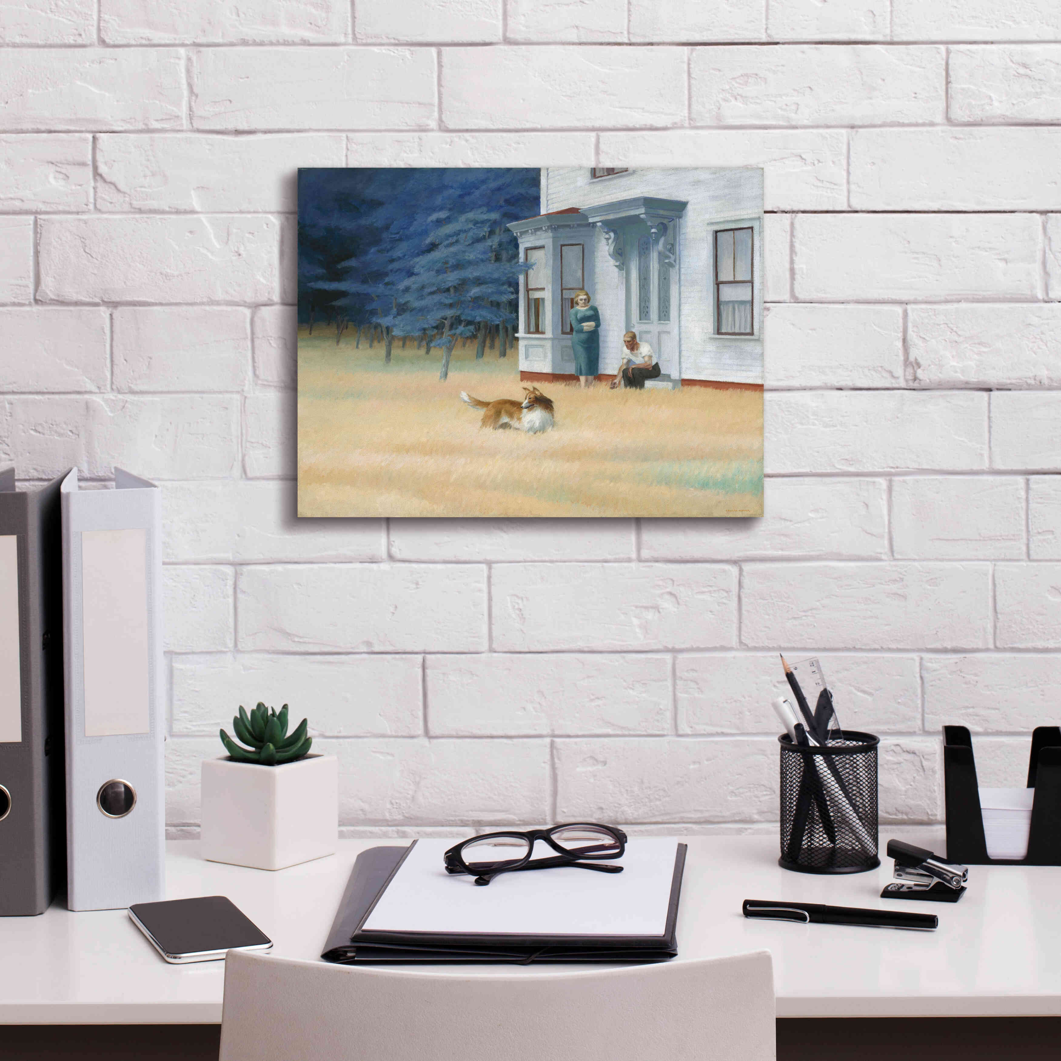 'Cape Cod Evening, 1939' by Edward Hopper, Giclee Canvas Wall Art,16x12