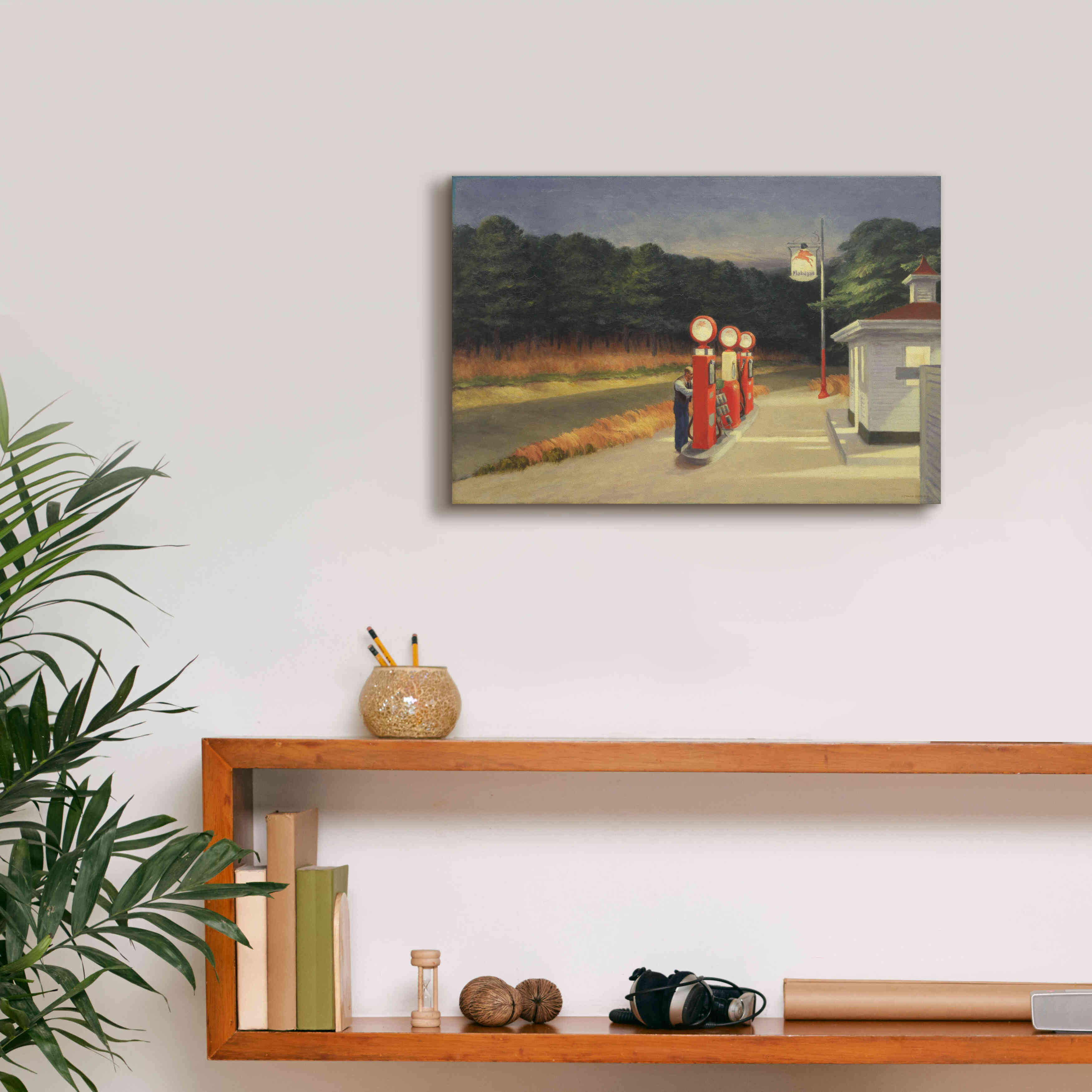 'Gas, 1940' by Edward Hopper, Giclee Canvas Wall Art,18x12