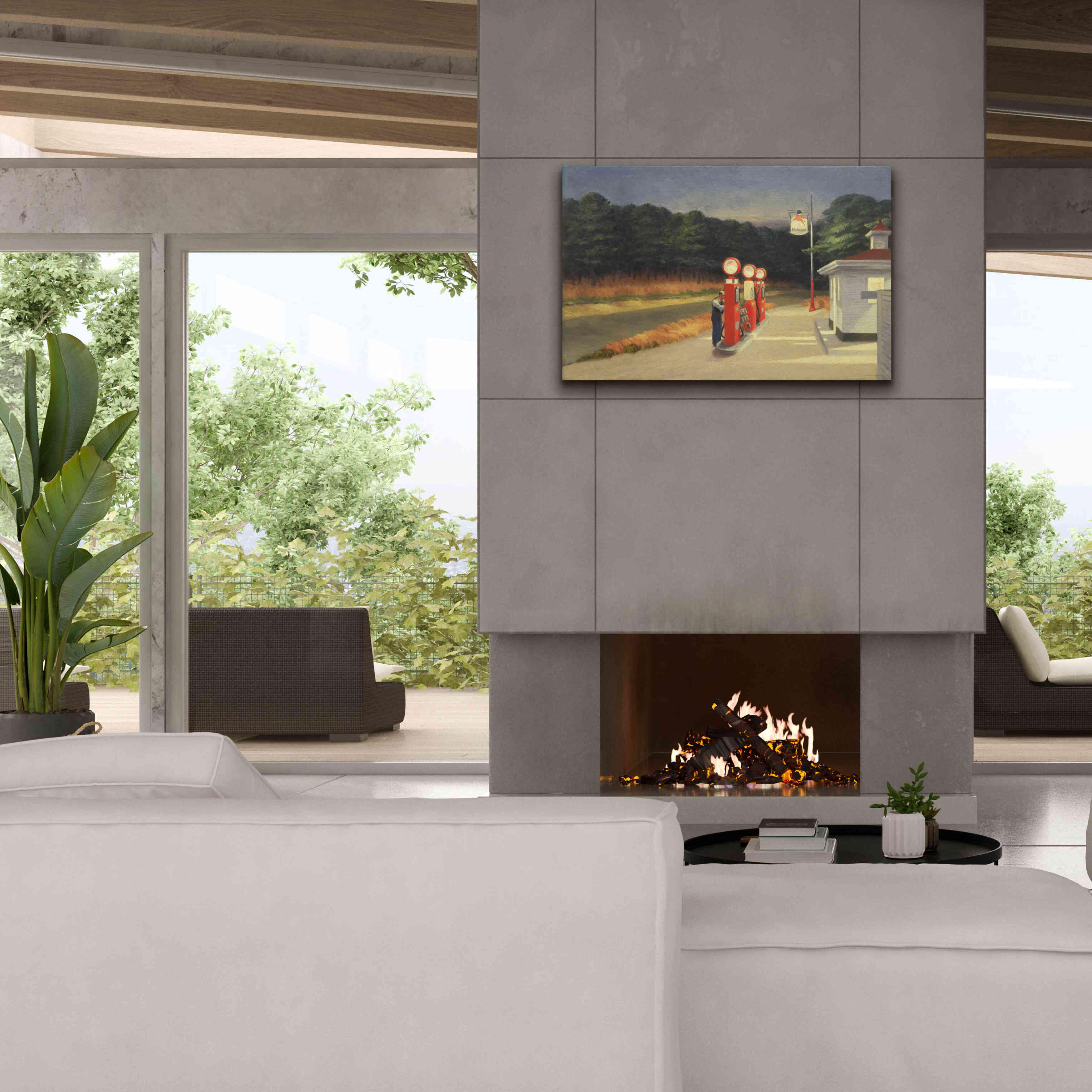 'Gas, 1940' by Edward Hopper, Giclee Canvas Wall Art,40x26