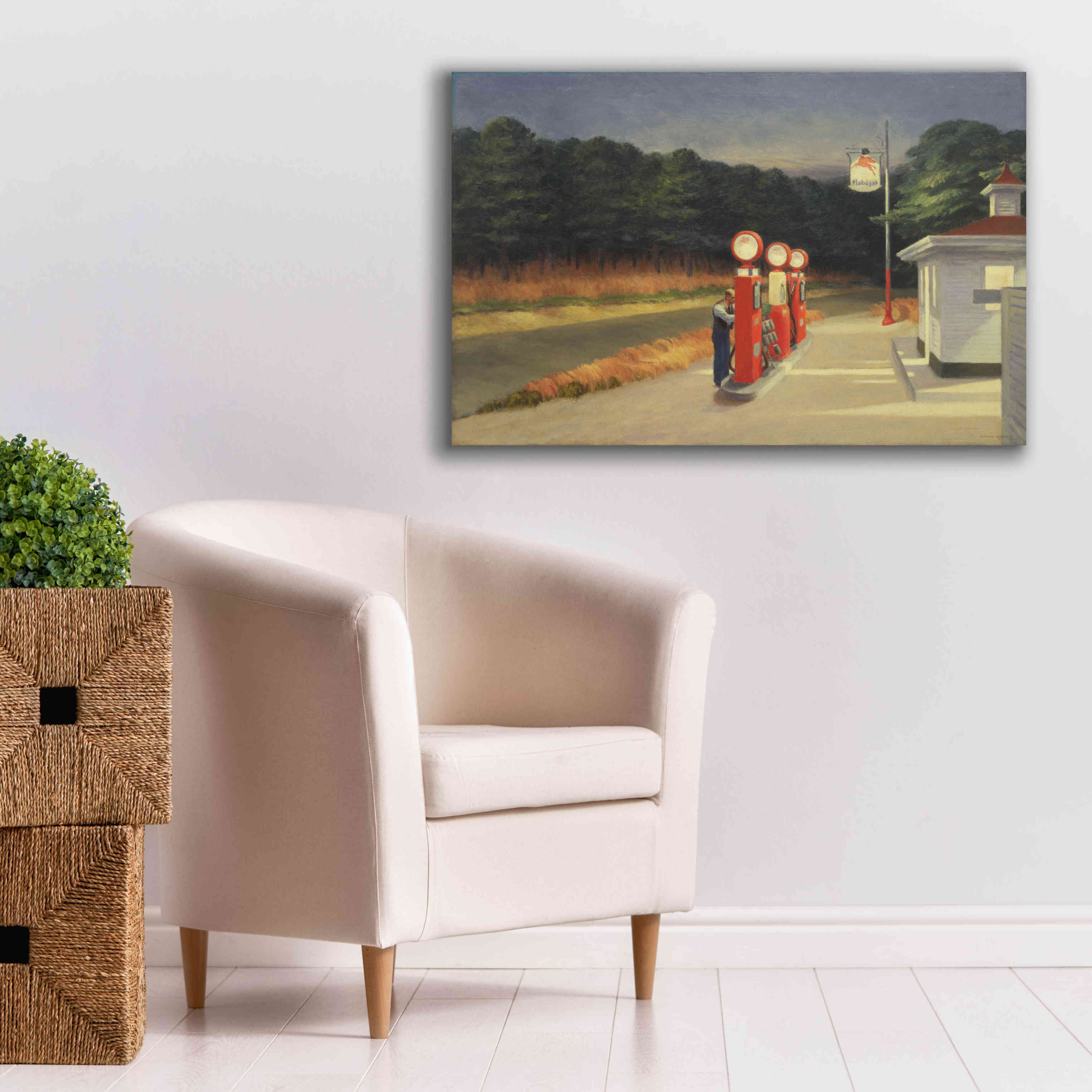 'Gas, 1940' by Edward Hopper, Giclee Canvas Wall Art,40x26