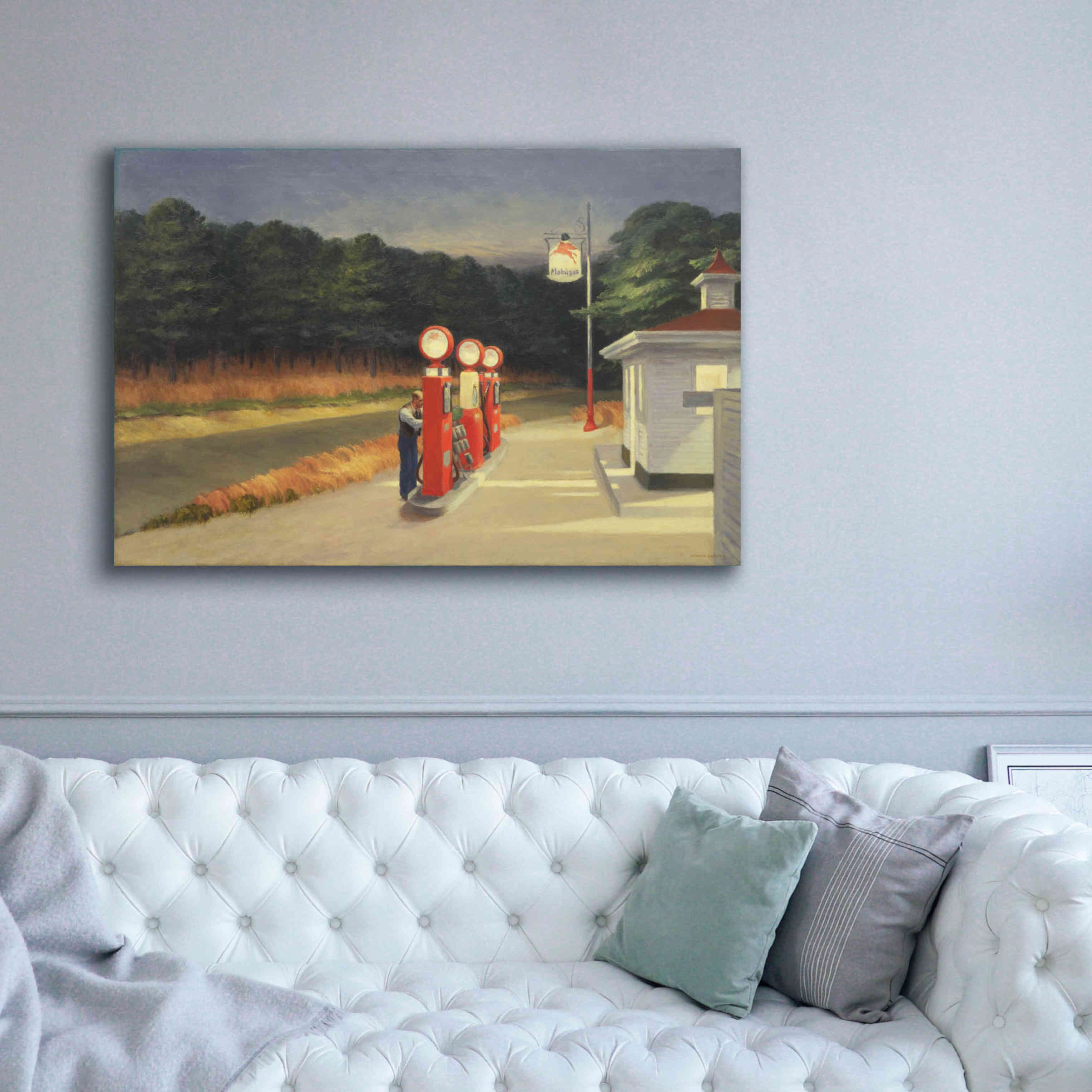 'Gas, 1940' by Edward Hopper, Giclee Canvas Wall Art,60x40