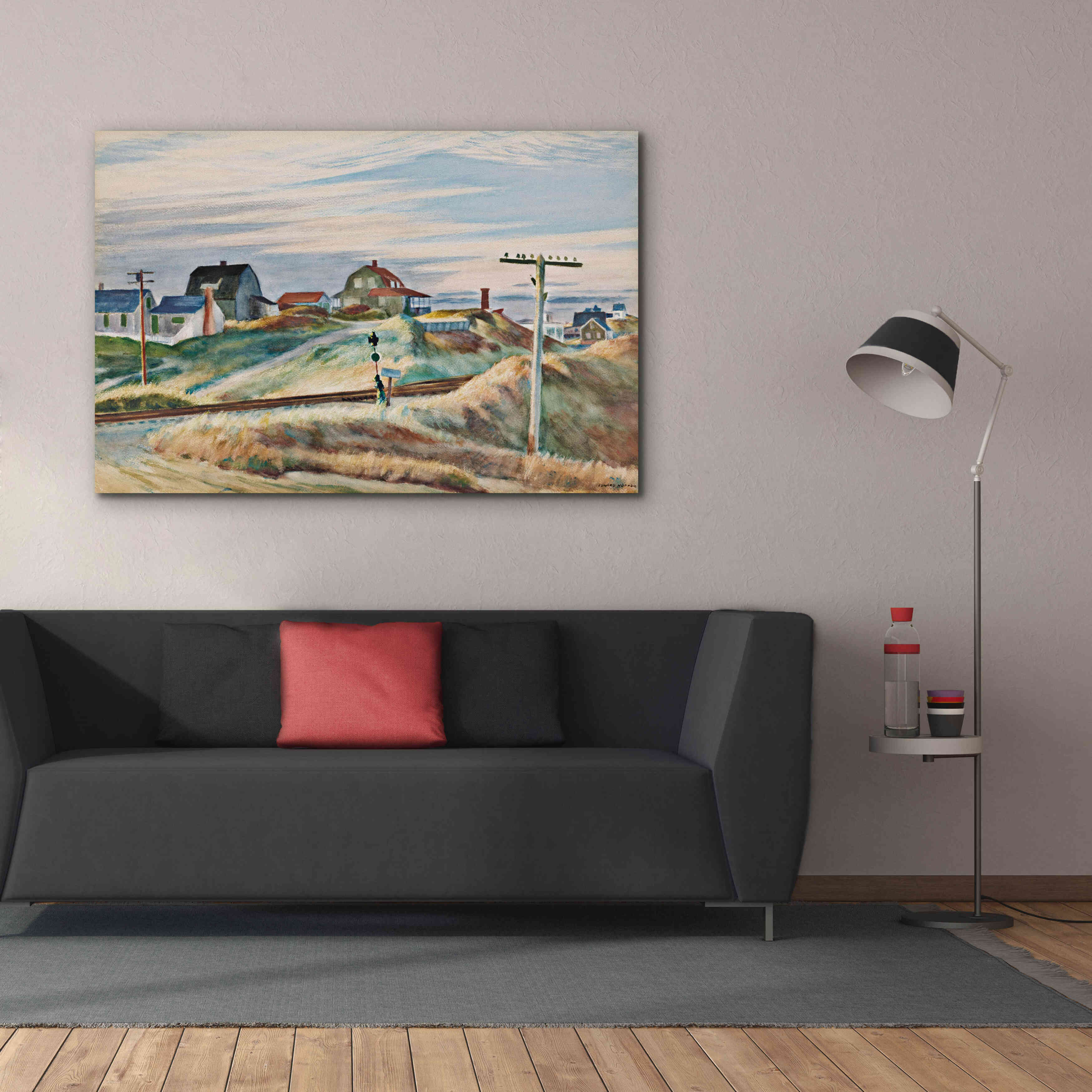'Cottages at North Truro' by Edward Hopper, Giclee Canvas Wall Art,60x40