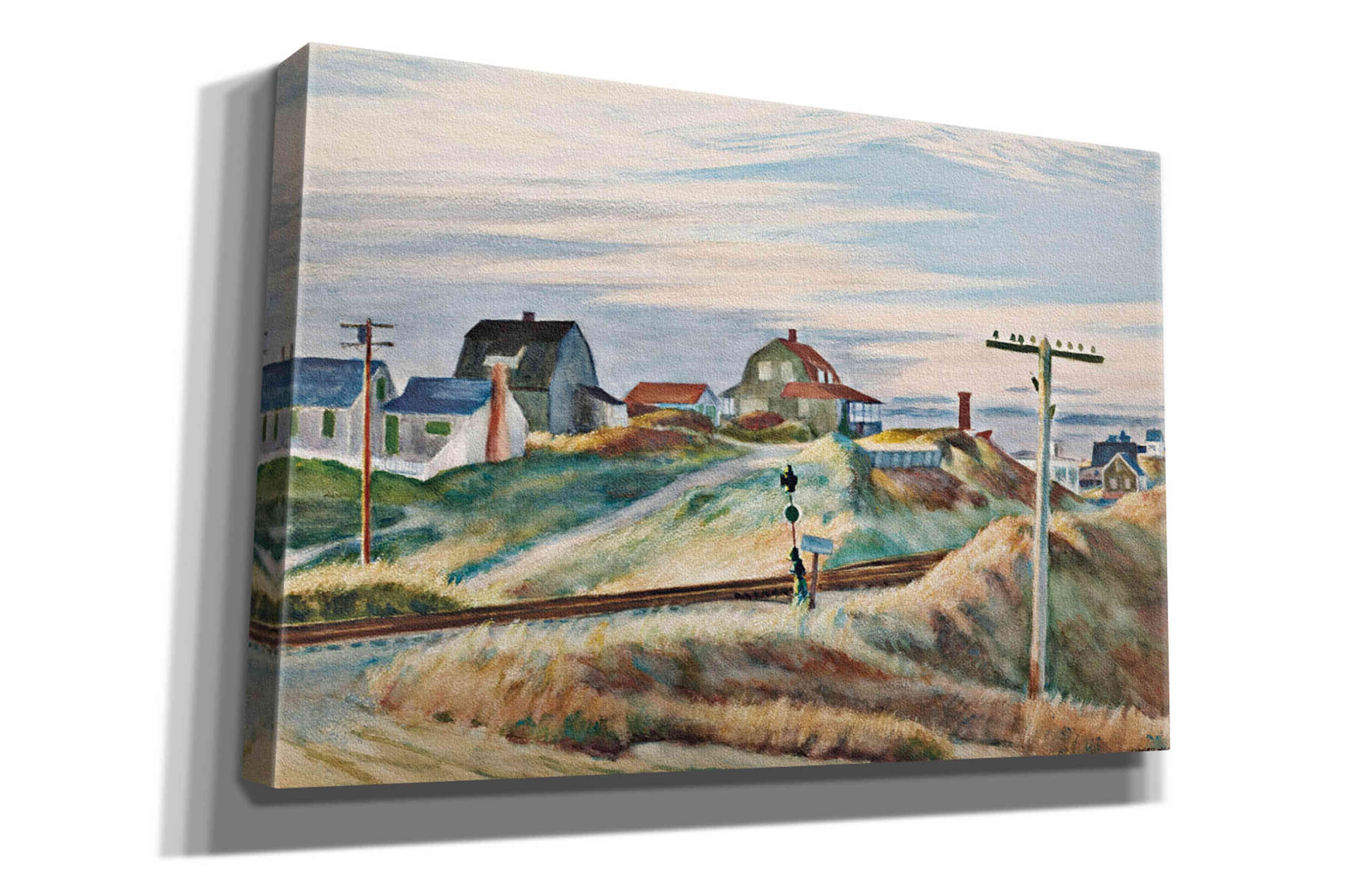 'Cottages at North Truro' by Edward Hopper, Giclee Canvas Wall Art