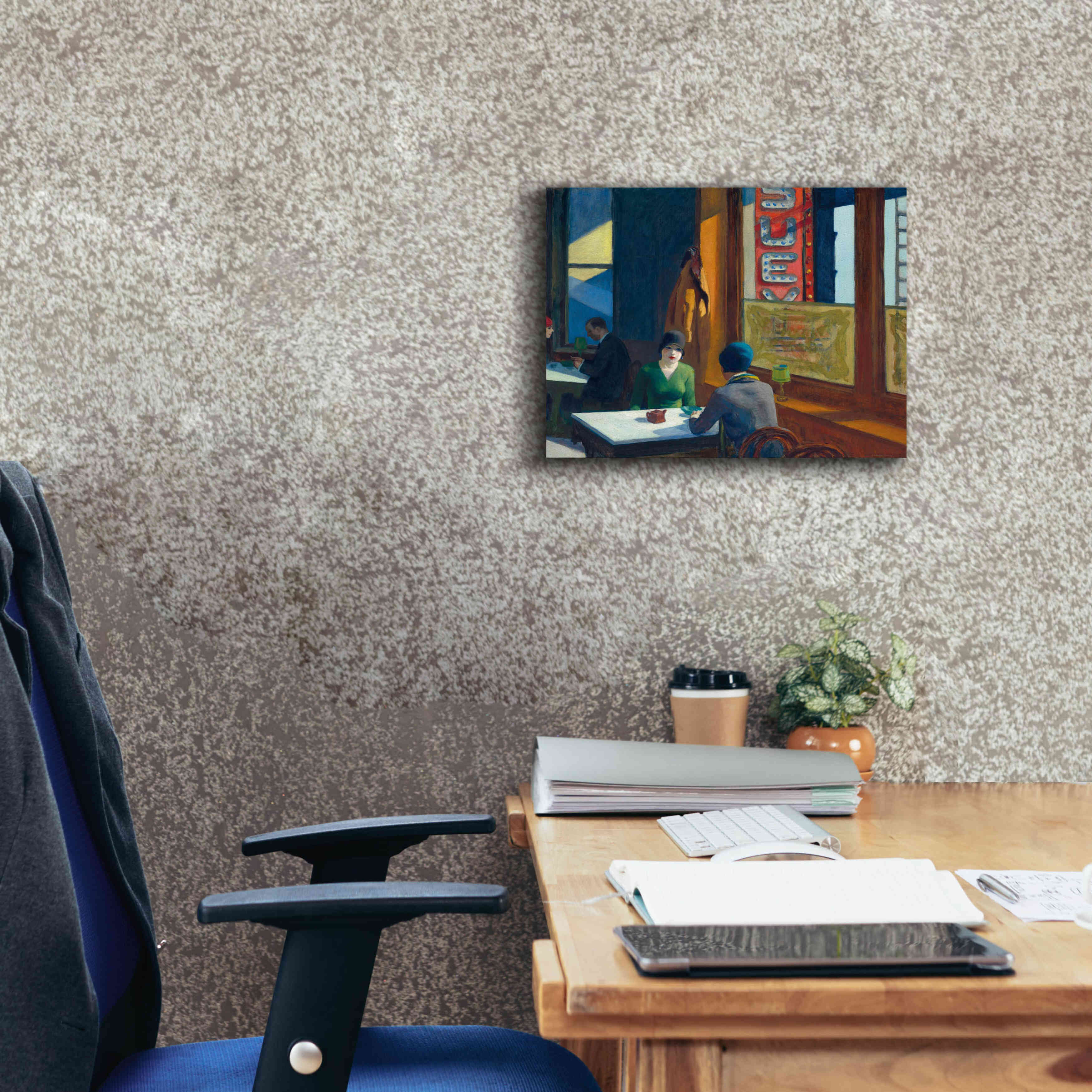 'Chop Suey' by Edward Hopper, Giclee Canvas Wall Art,16x12