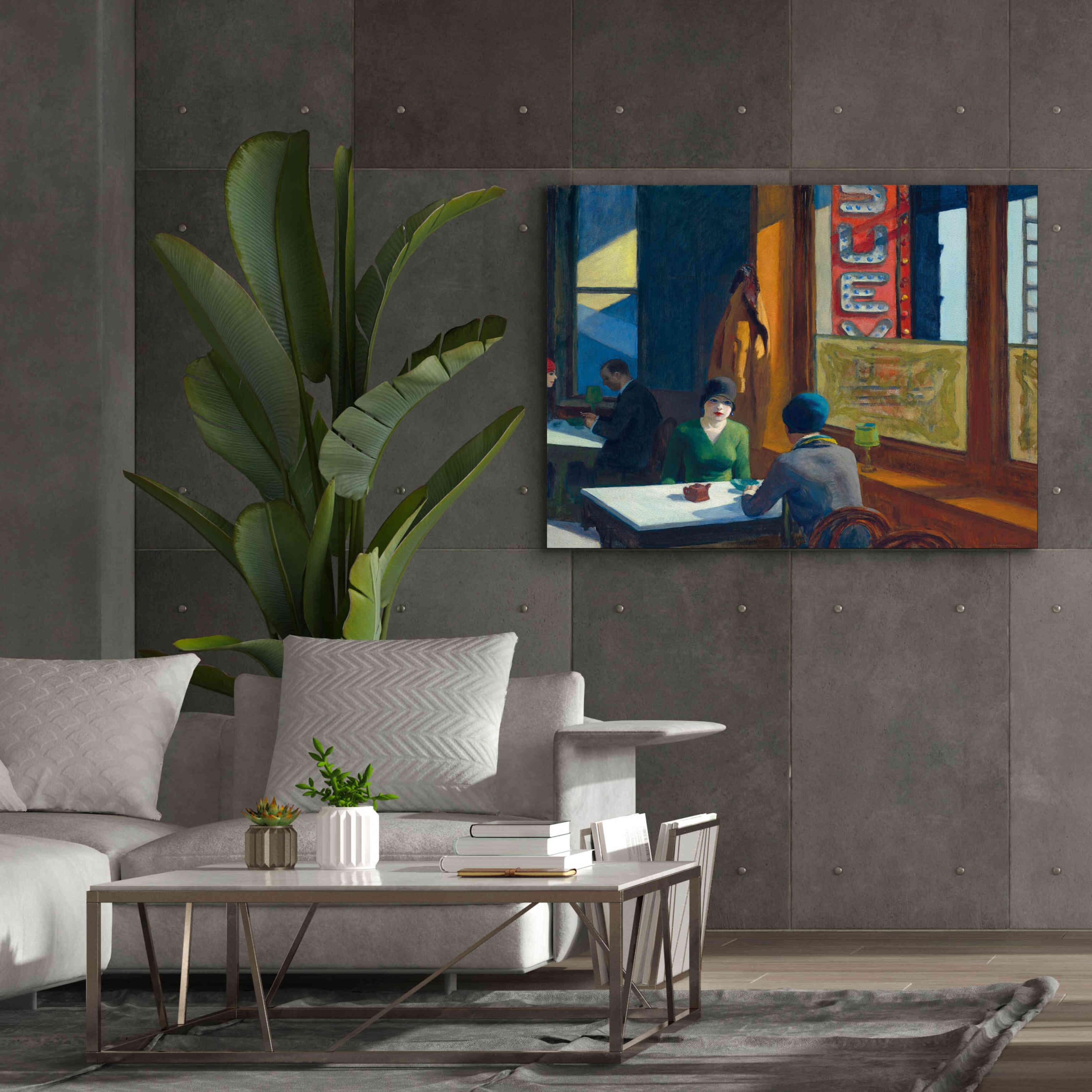 'Chop Suey' by Edward Hopper, Giclee Canvas Wall Art,54x40