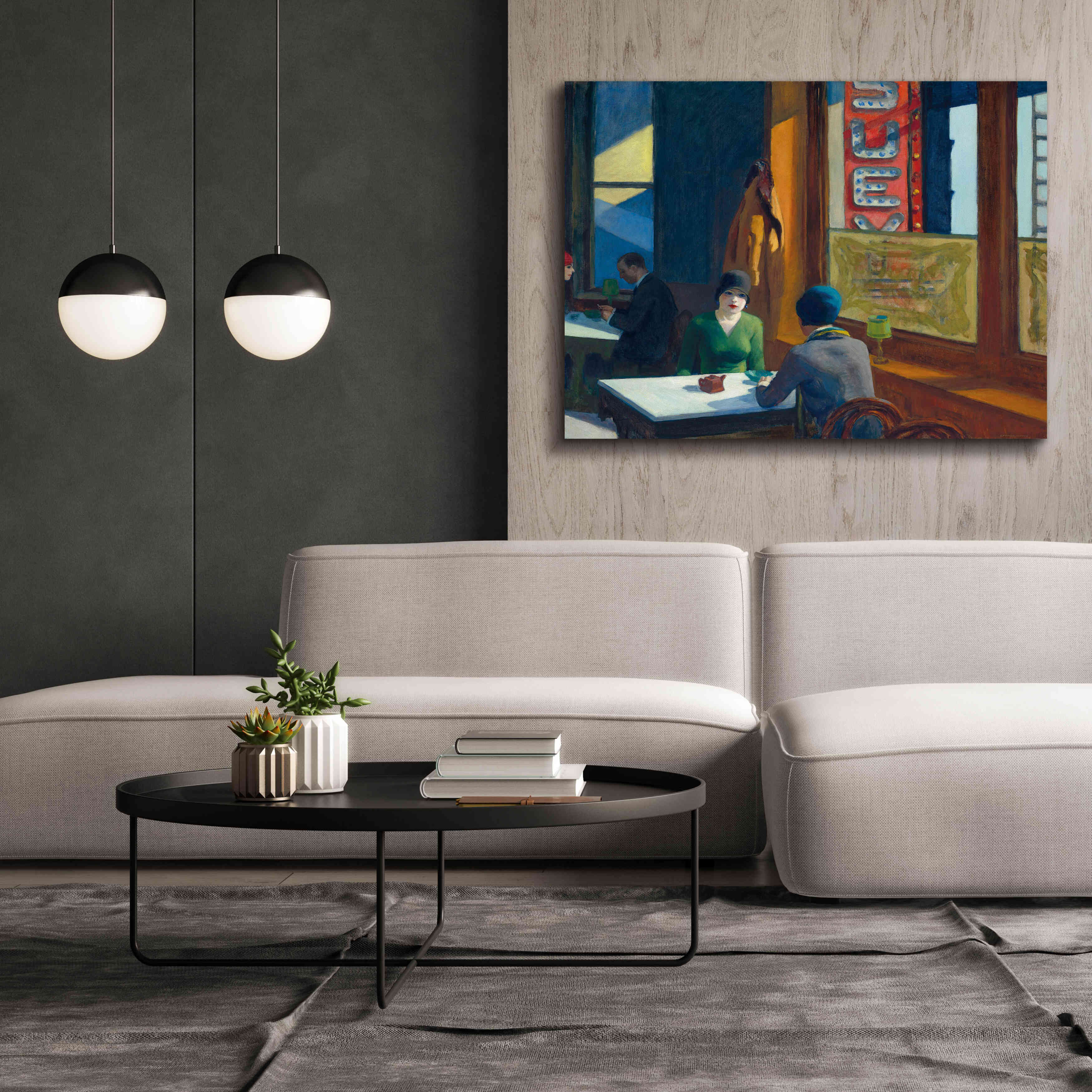 'Chop Suey' by Edward Hopper, Giclee Canvas Wall Art,54x40