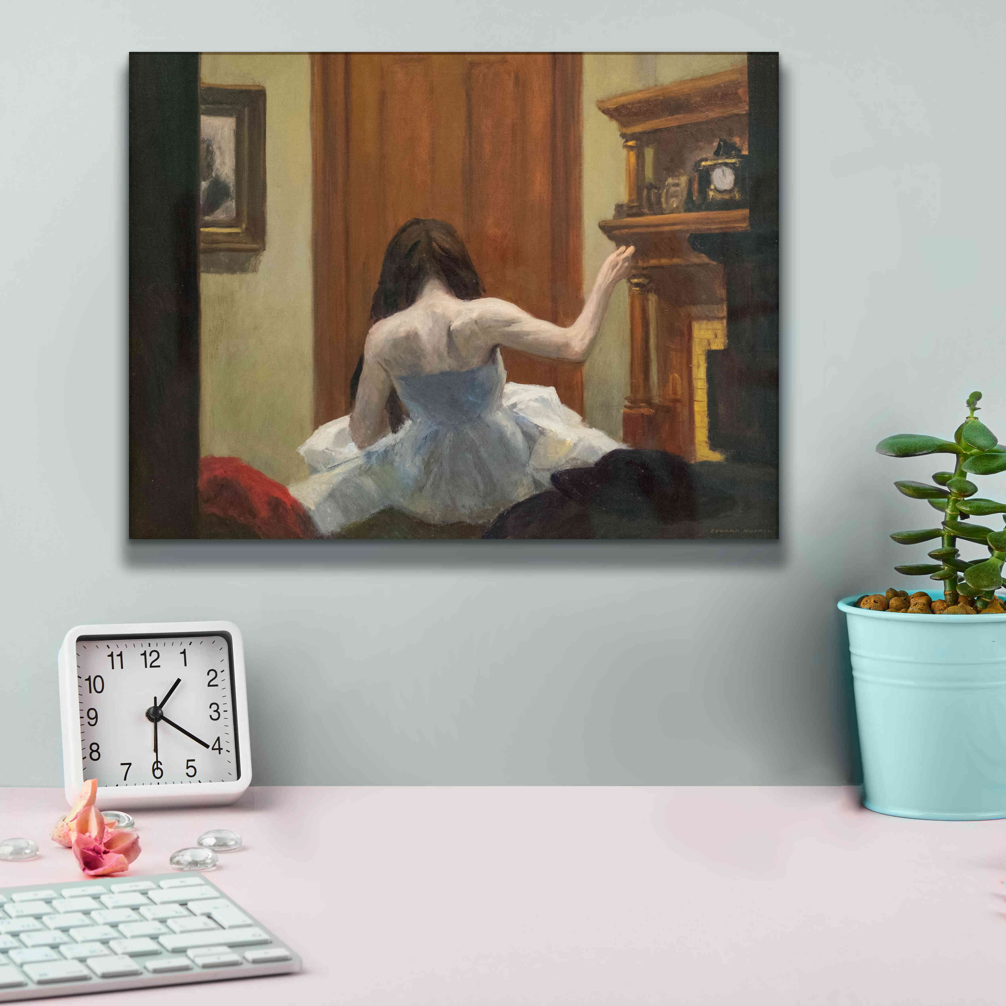 'New York Interior, c. 1921' by Edward Hopper, Giclee Canvas Wall Art,16x12