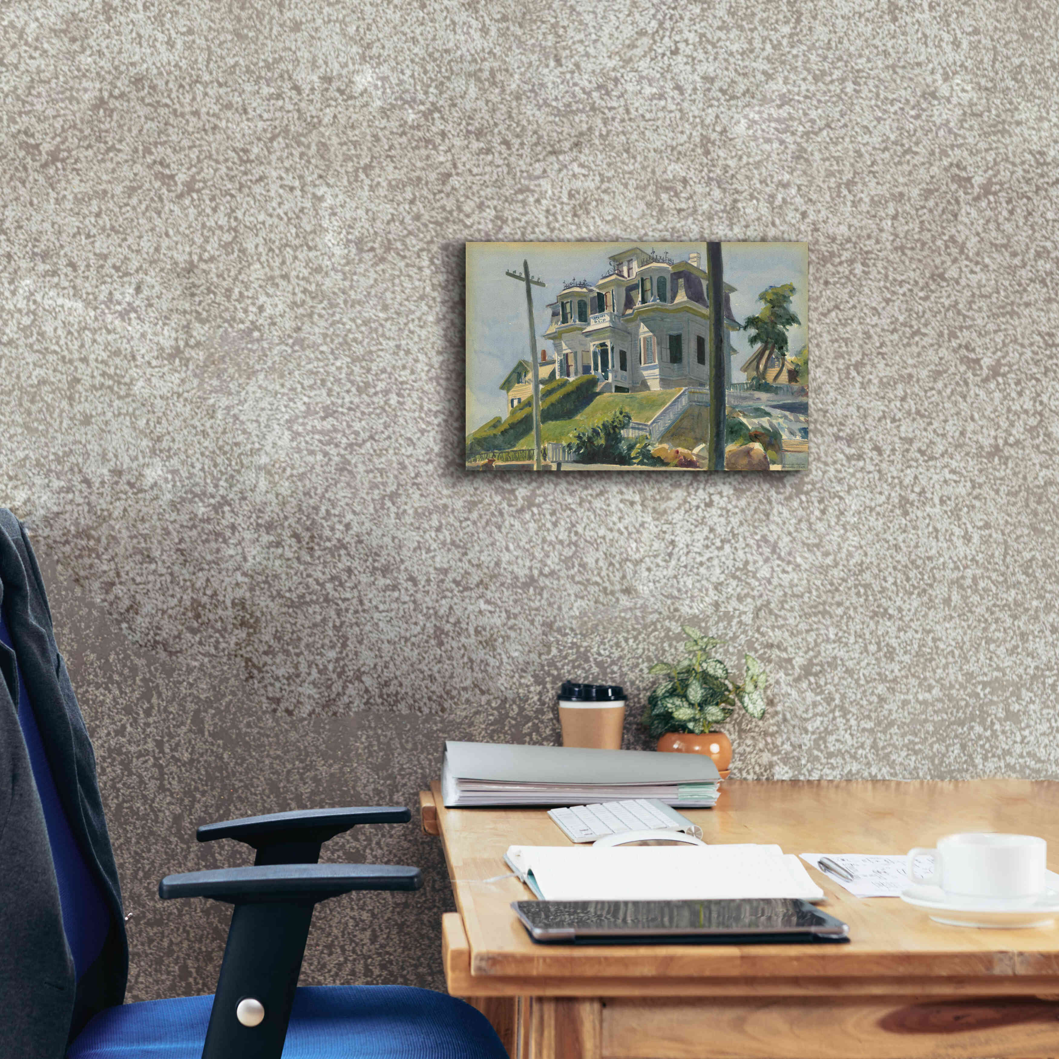 'Haskell's House, 1924' by Edward Hopper, Giclee Canvas Wall Art,18x12