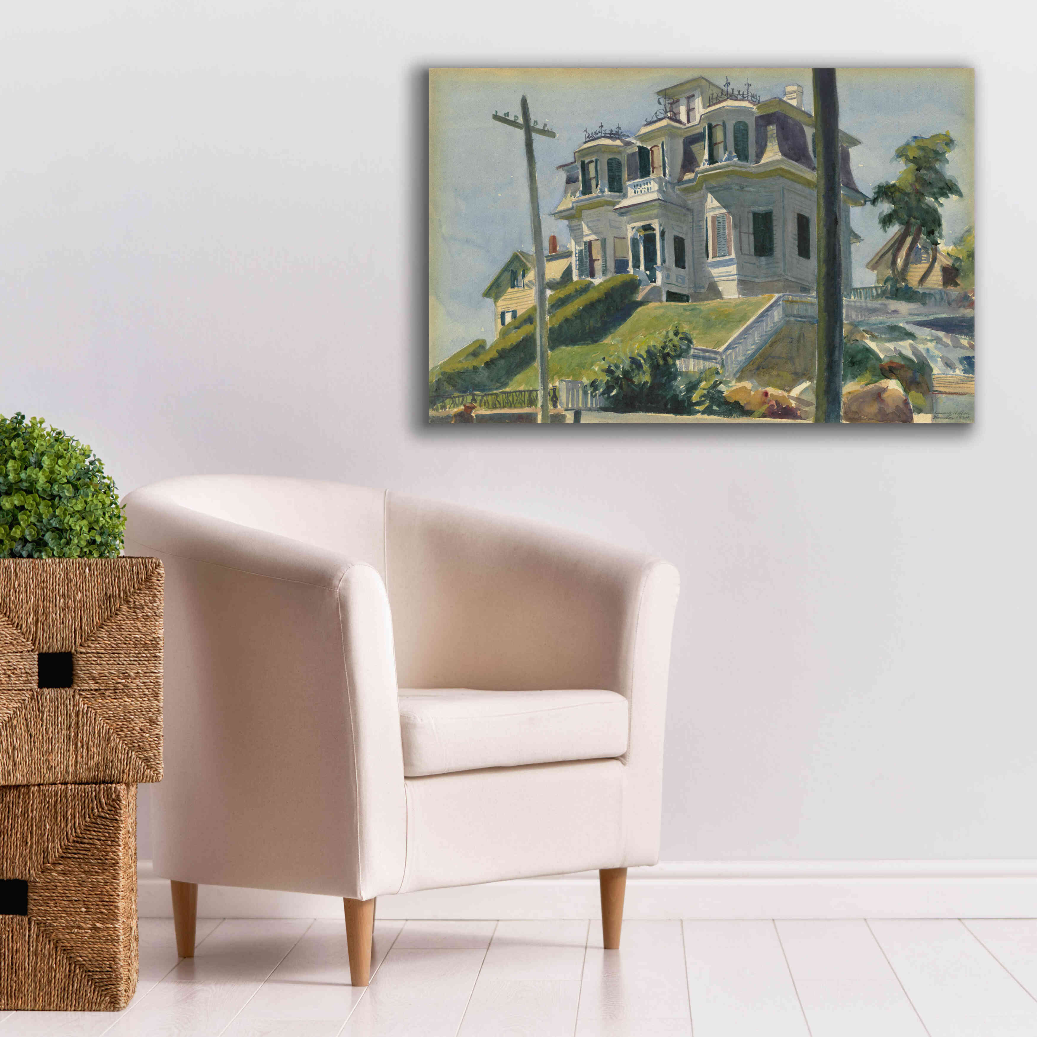 'Haskell's House, 1924' by Edward Hopper, Giclee Canvas Wall Art,40x26