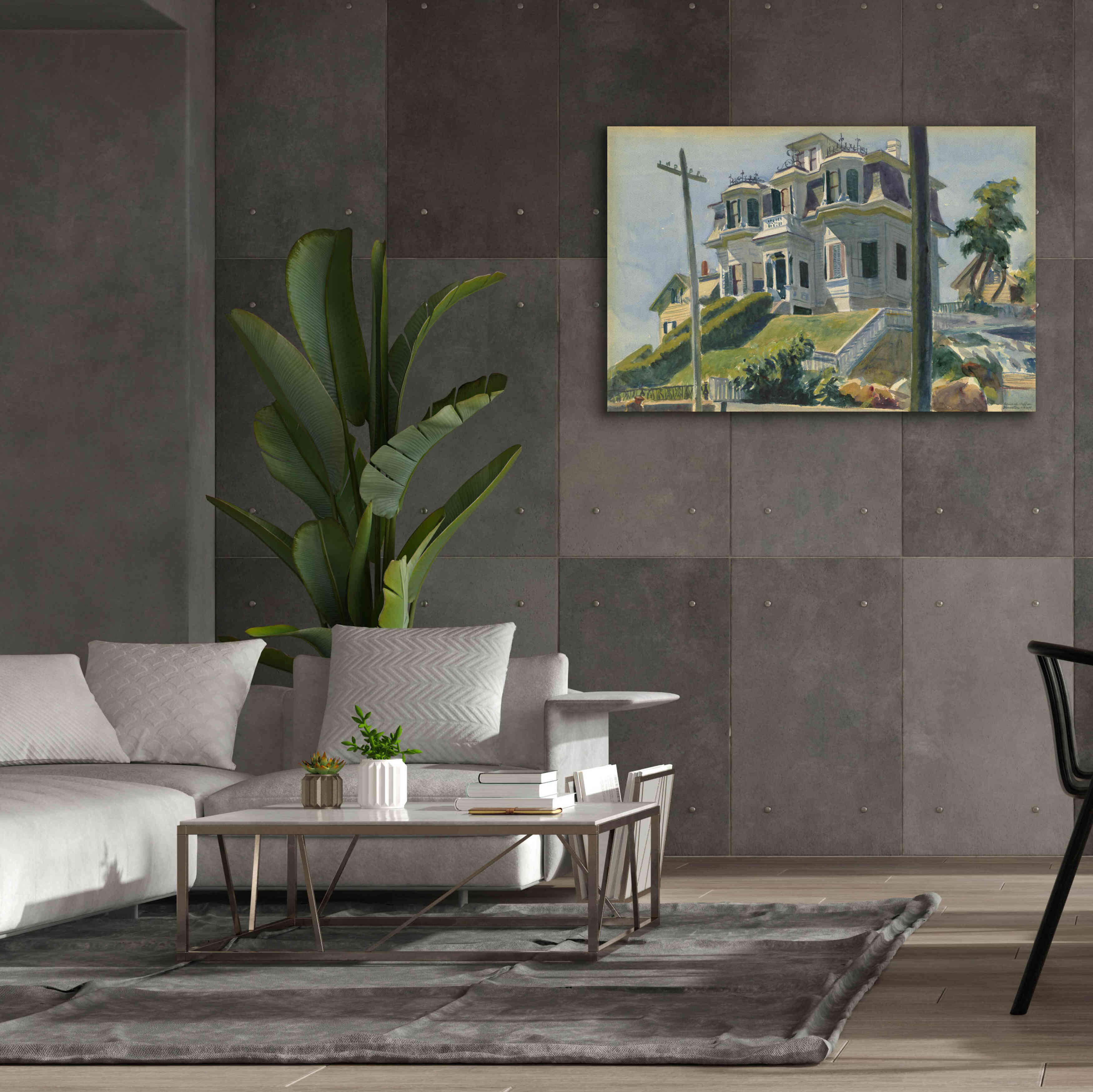 'Haskell's House, 1924' by Edward Hopper, Giclee Canvas Wall Art,60x40