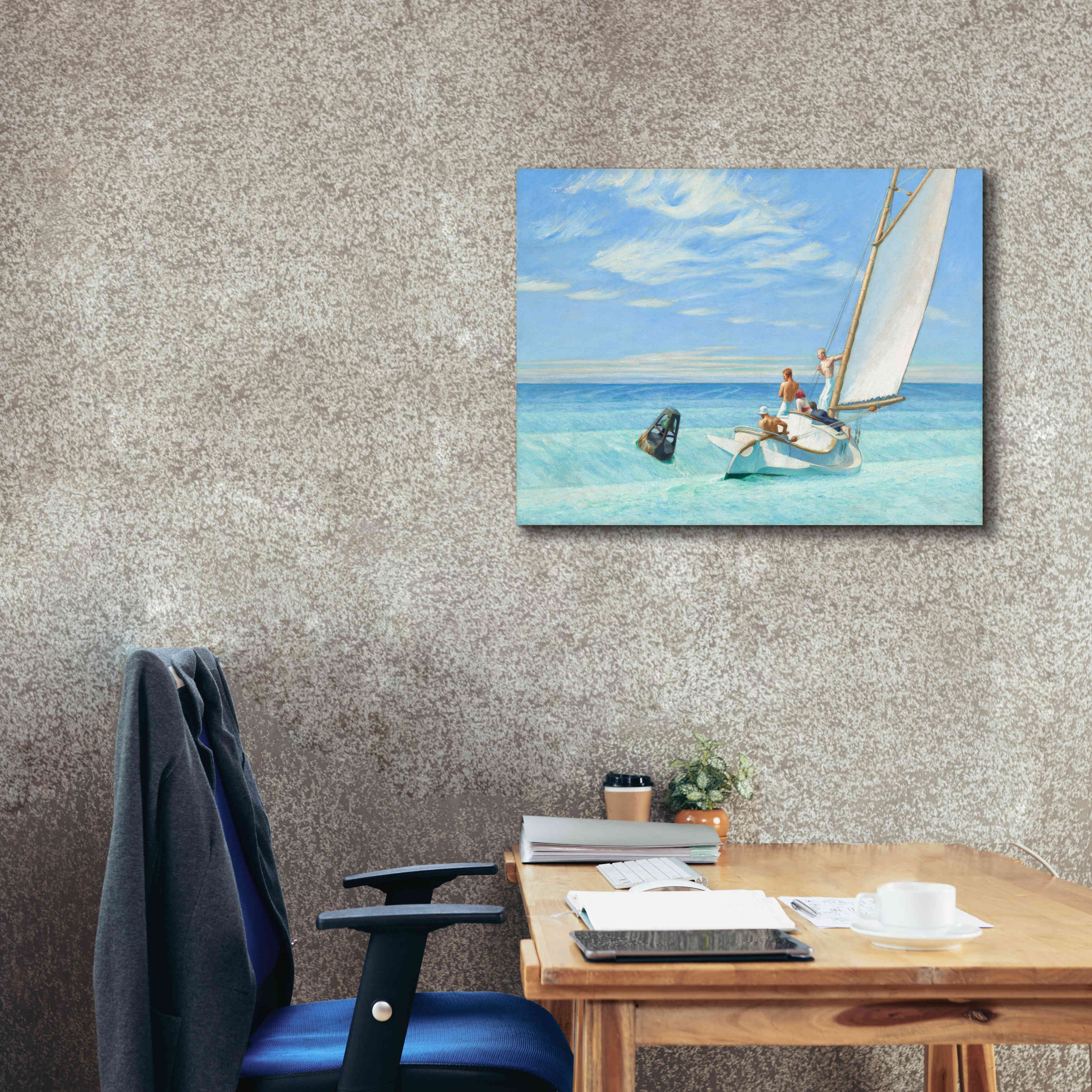 'Ground Swell, 1939' by Edward Hopper, Giclee Canvas Wall Art,34x26