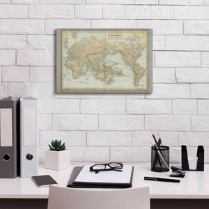 'The World Map Neutral' by Wild Apple Portfolio, Canvas Wall Art,18x12