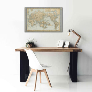 'The World Map Neutral' by Wild Apple Portfolio, Canvas Wall Art,40x26