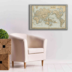 'The World Map Neutral' by Wild Apple Portfolio, Canvas Wall Art,40x26