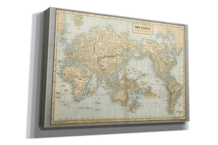 'The World Map Neutral' by Wild Apple Portfolio, Canvas Wall Art