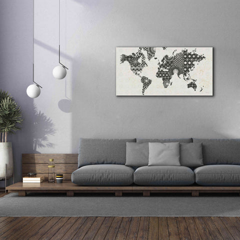 Image of 'Kami Map - No Border' by Kathrine Lovell, Canvas Wall Art,60x30