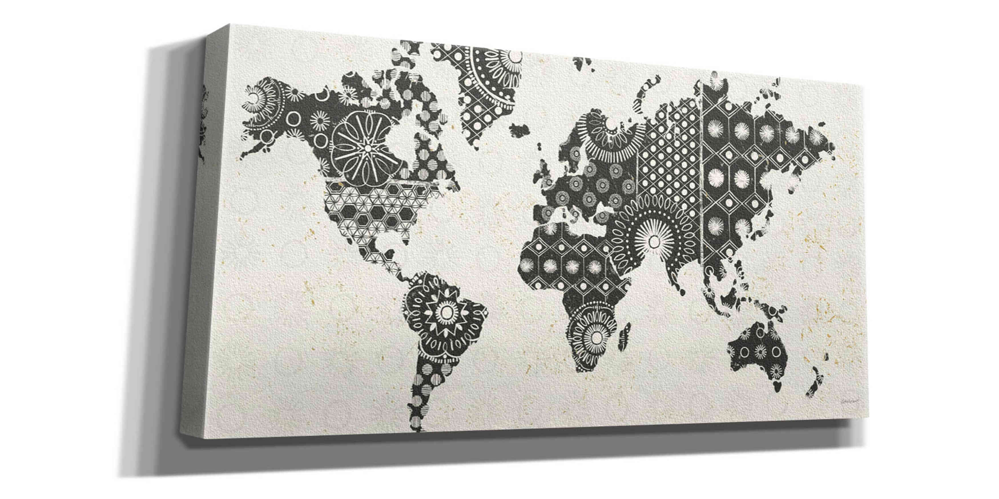 'Kami Map - No Border' by Kathrine Lovell, Canvas Wall Art