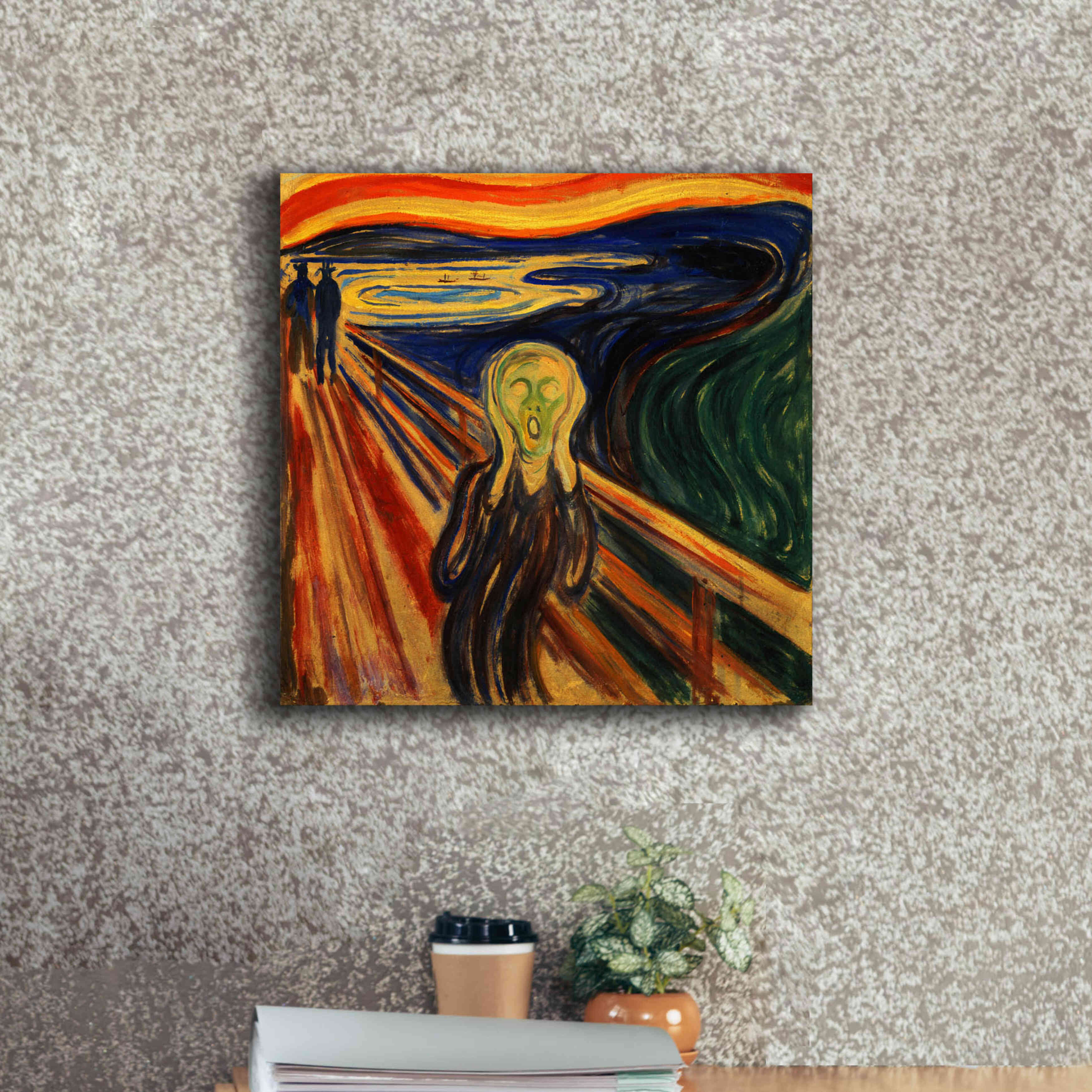 'The Scream' by Edvard Munch, Canvas Wall Art,18x18