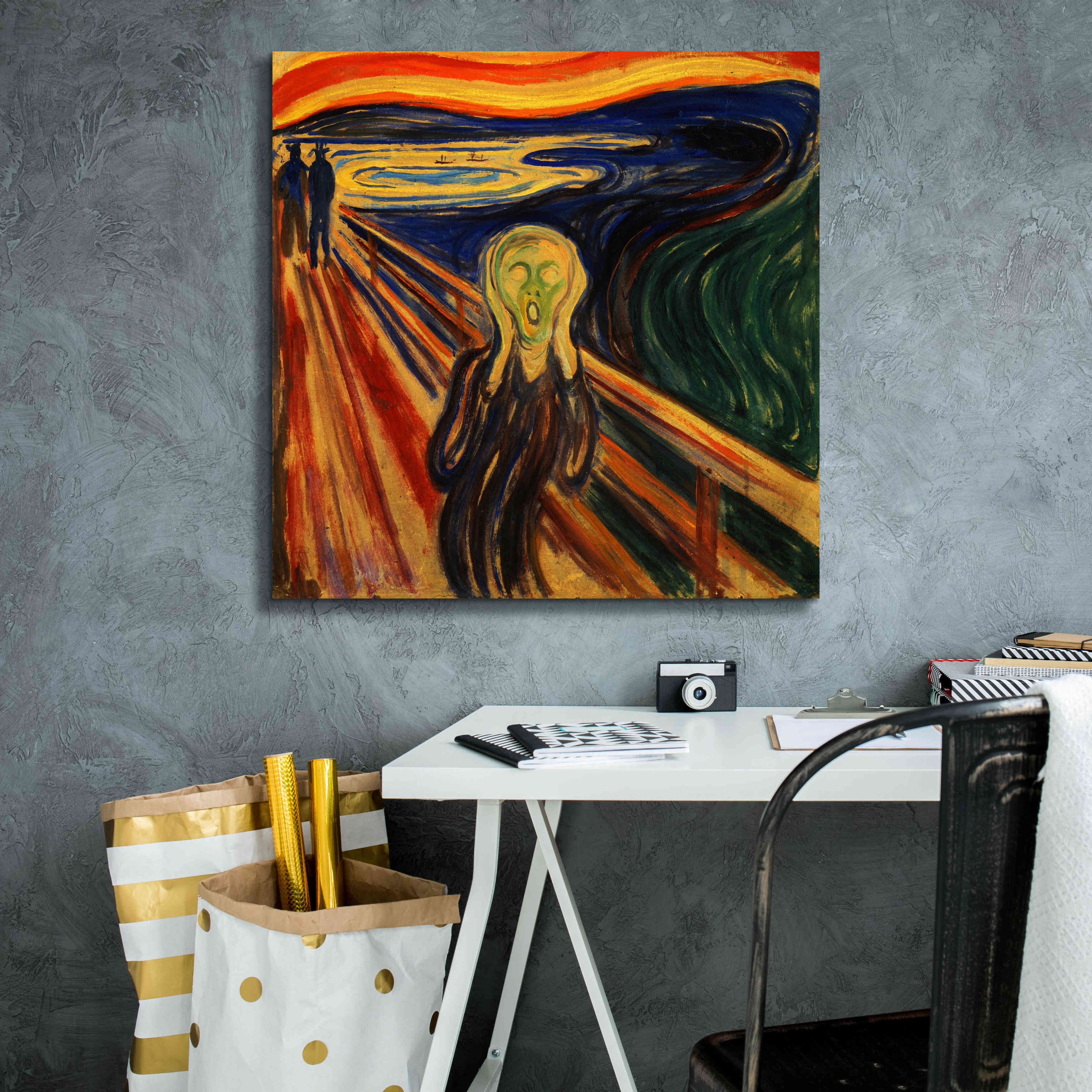 'The Scream' by Edvard Munch, Canvas Wall Art,26x26