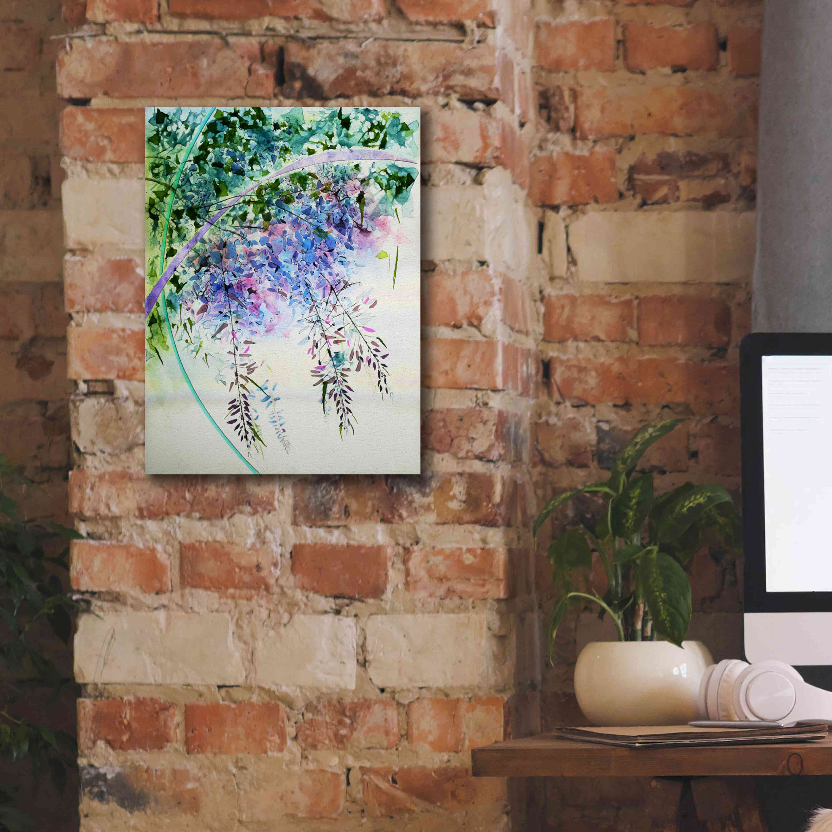 'Wisteria' by Rita Shimelfarb, Giclee Canvas Wall Art,12x16