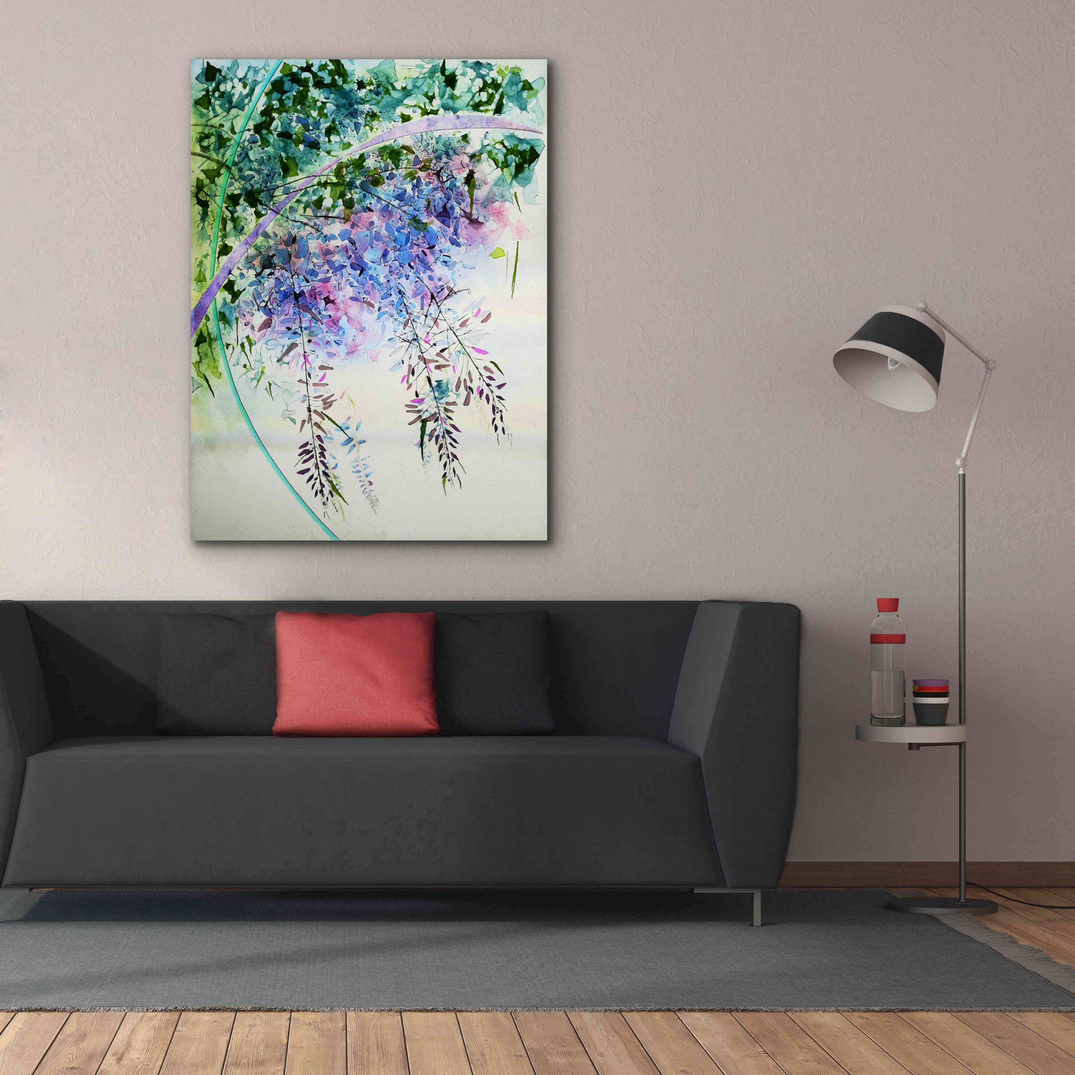 'Wisteria' by Rita Shimelfarb, Giclee Canvas Wall Art,40x54