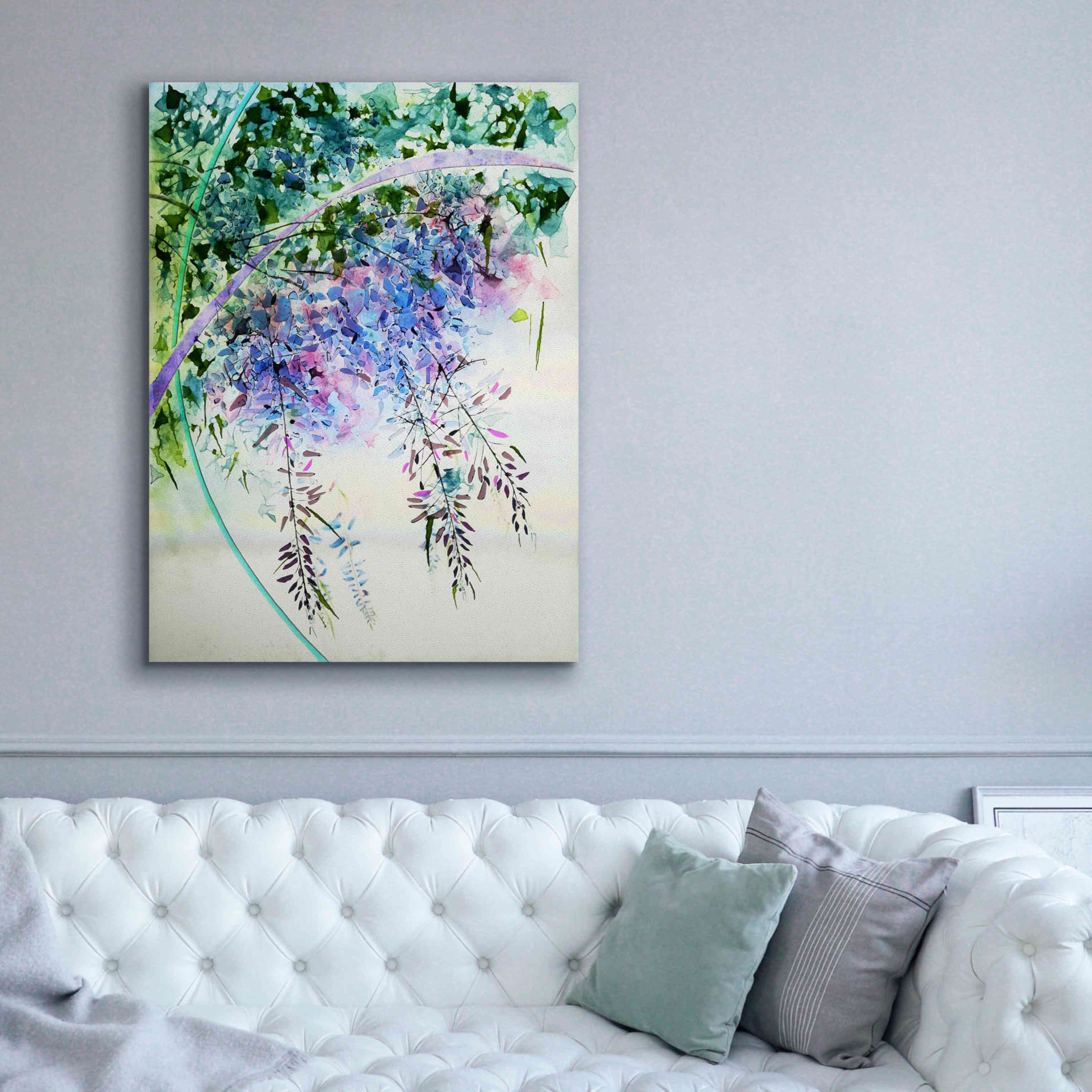 'Wisteria' by Rita Shimelfarb, Giclee Canvas Wall Art,40x54