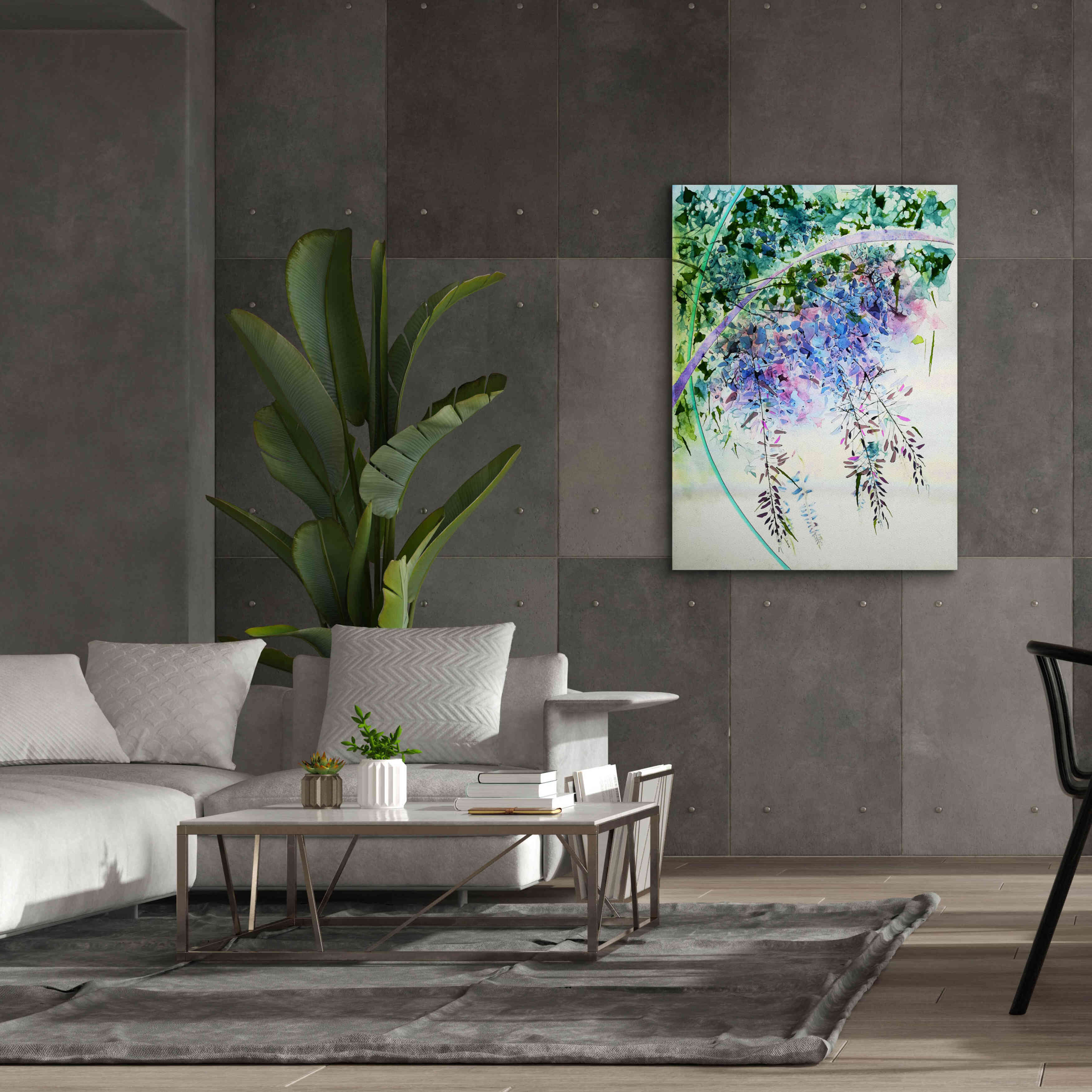 'Wisteria' by Rita Shimelfarb, Giclee Canvas Wall Art,40x54