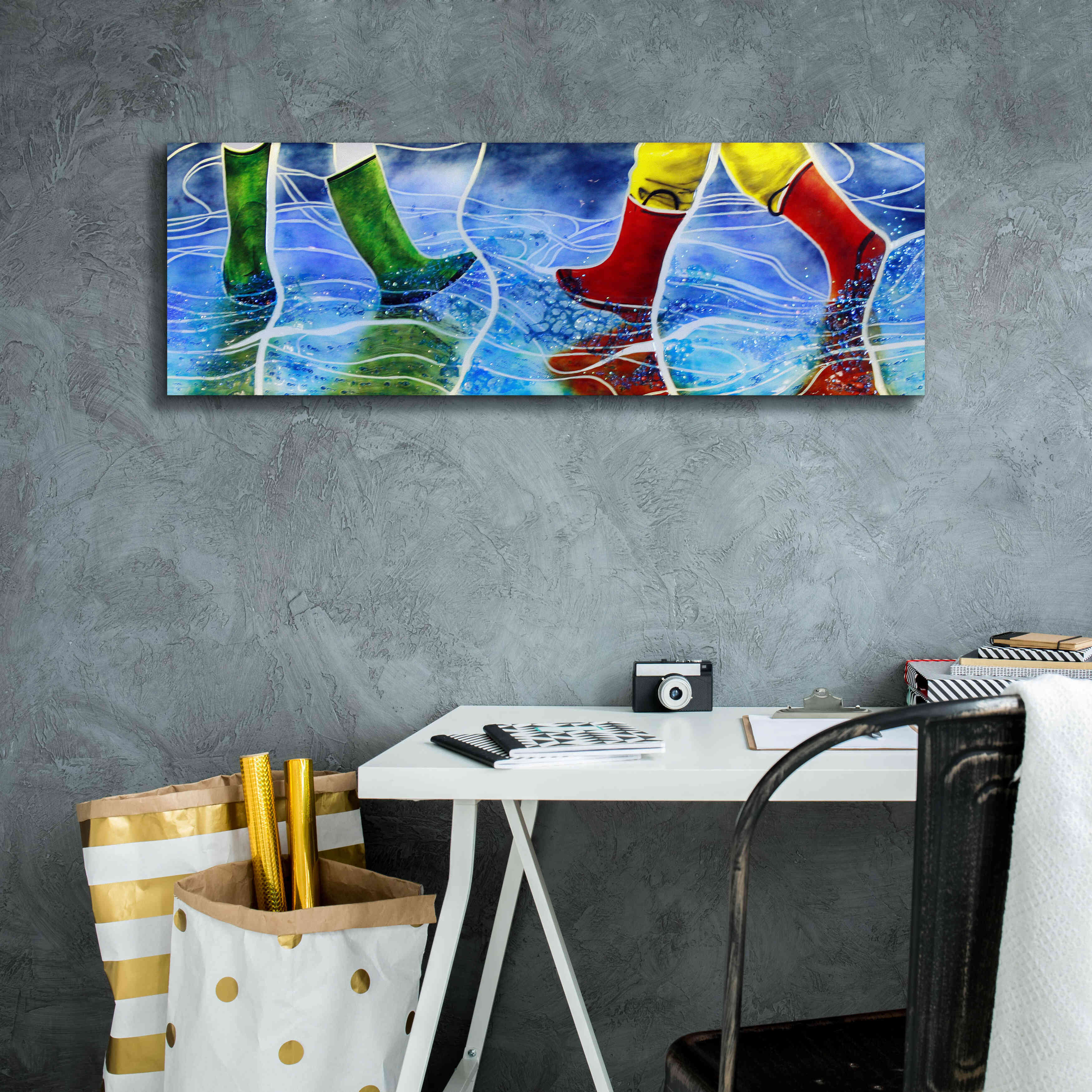 'Water' by Rita Shimelfarb, Giclee Canvas Wall Art,36x12